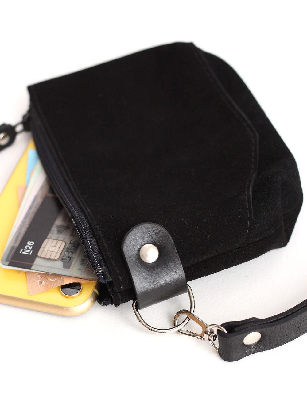POUCH Wallet - Black Suede - ROODS PROJECT