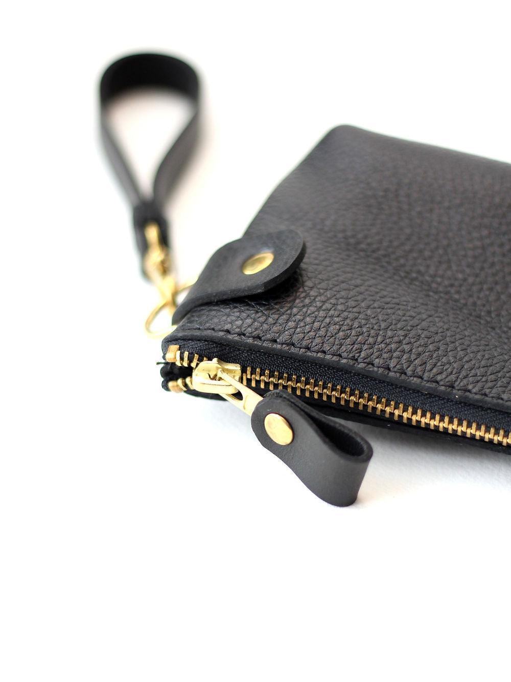 POUCH Wallet - Black with Golden details - ROODS PROJECT