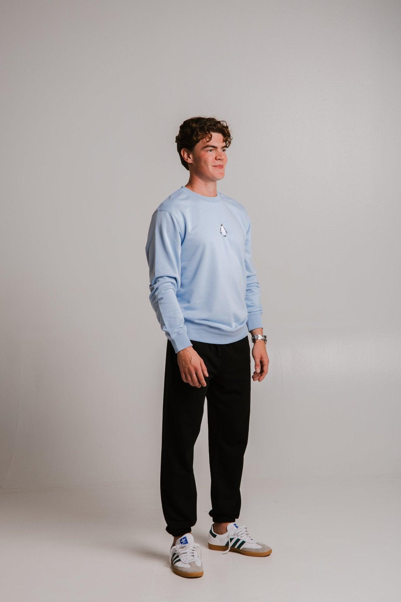 Emperor Penguin Soft Fleece Sweatshirt - Light Blue - ROODS PROJECT