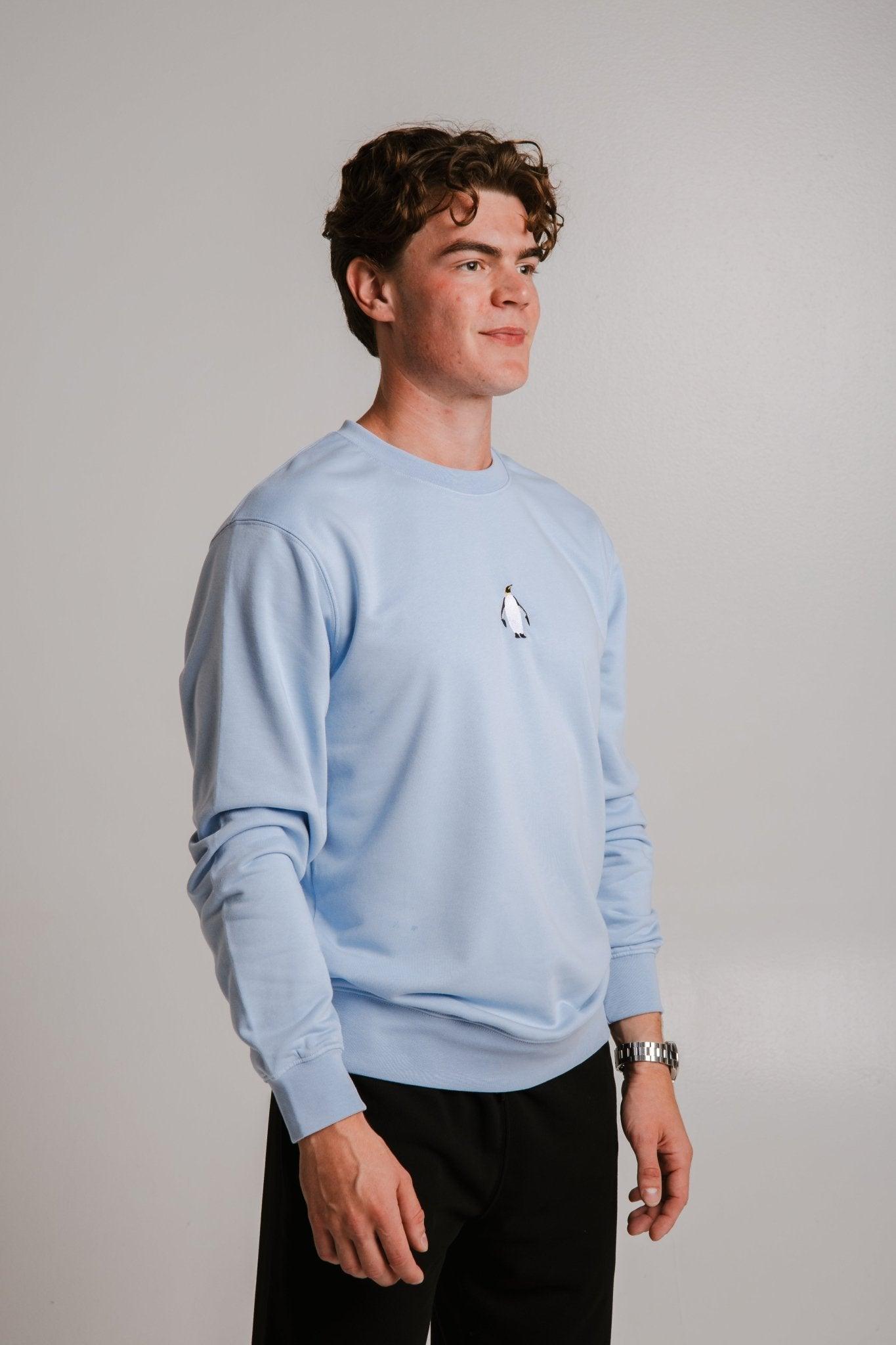 Emperor Penguin Soft Fleece Sweatshirt - Light Blue - ROODS PROJECT