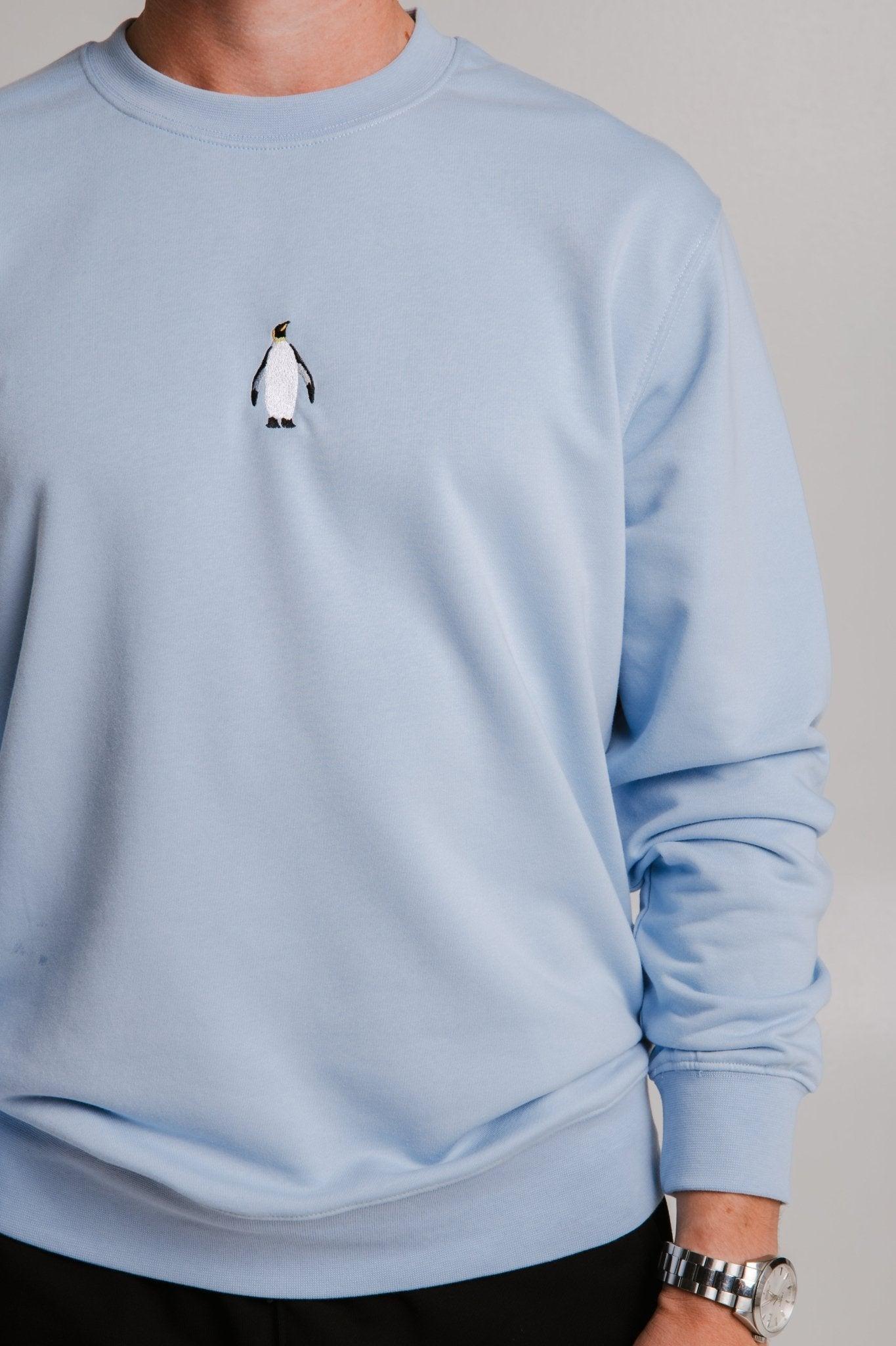 Emperor Penguin Soft Fleece Sweatshirt - Light Blue - ROODS PROJECT