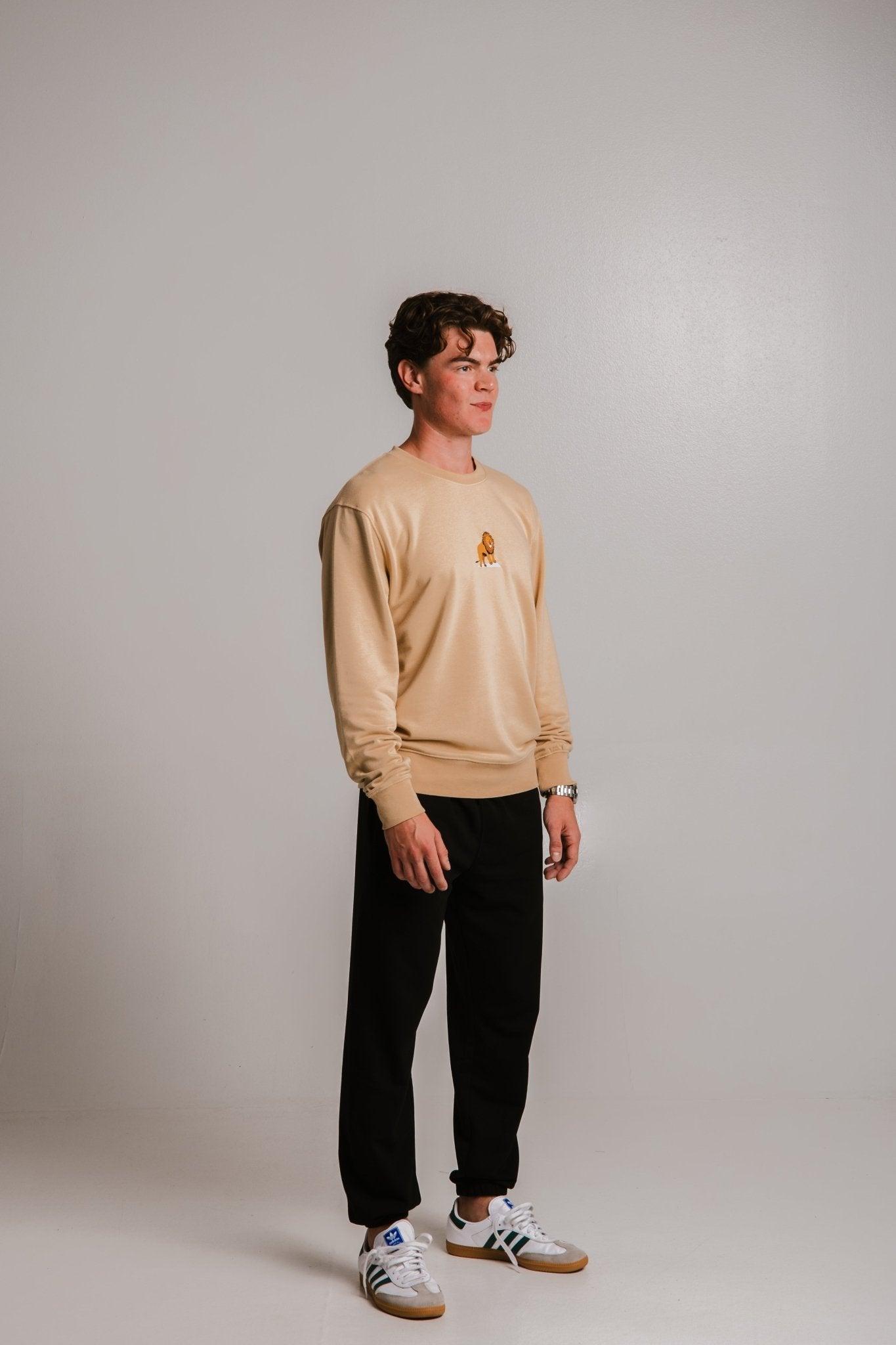 Lion Soft Fleece Sweatshirt - Light Brown - ROODS PROJECT