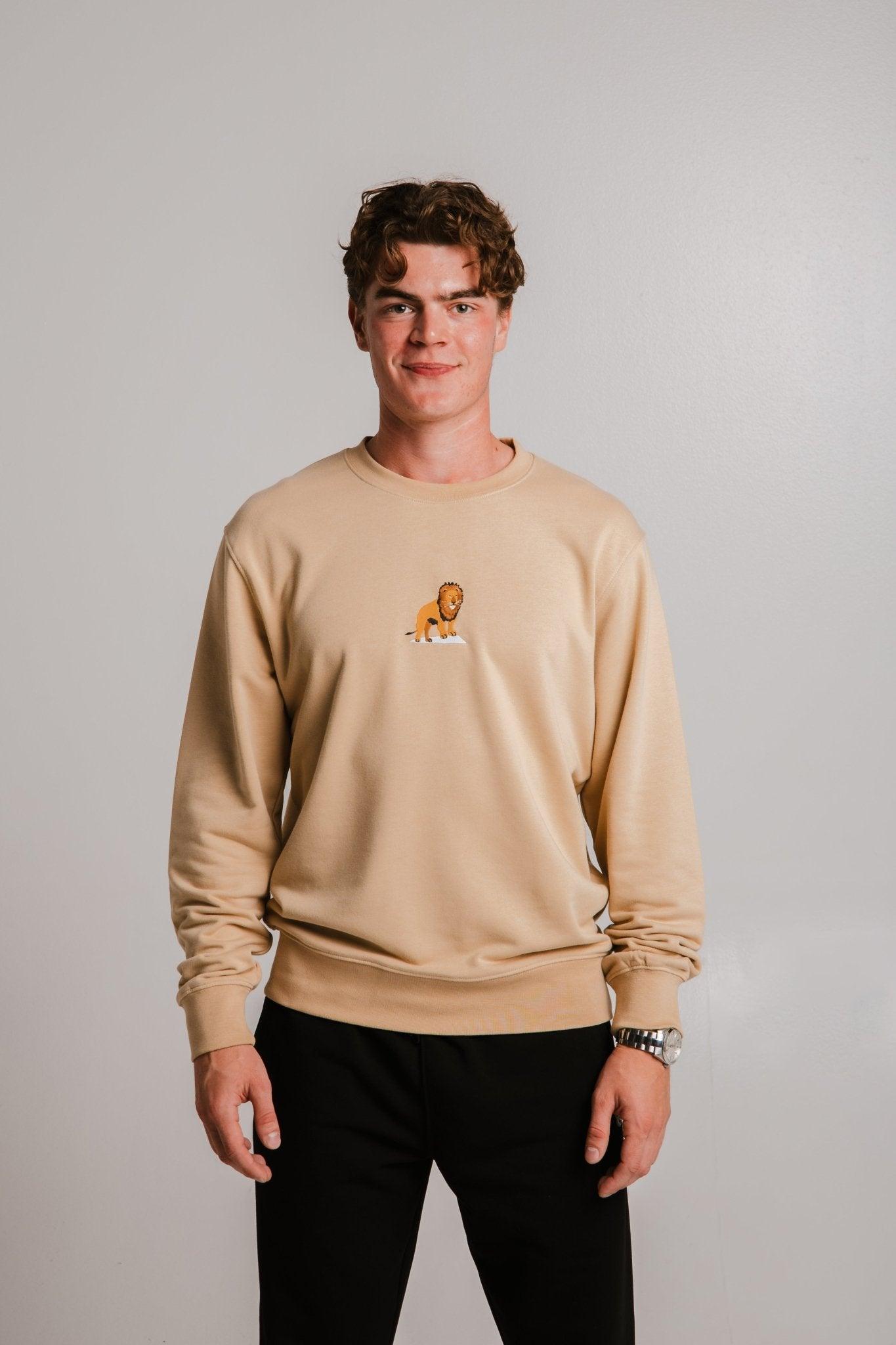 Lion Soft Fleece Sweatshirt - Light Brown - ROODS PROJECT