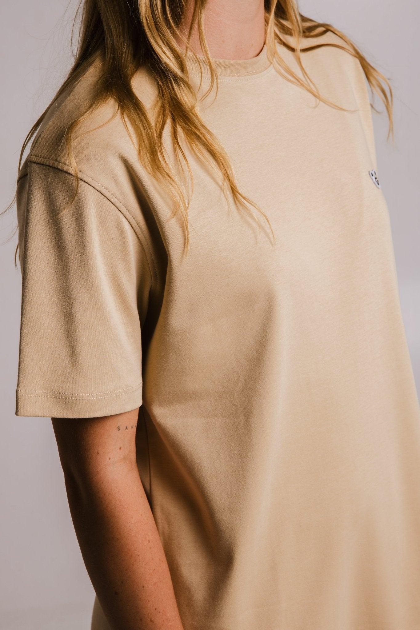 Panda Heavy T-shirt - Light Brown - ROODS PROJECT