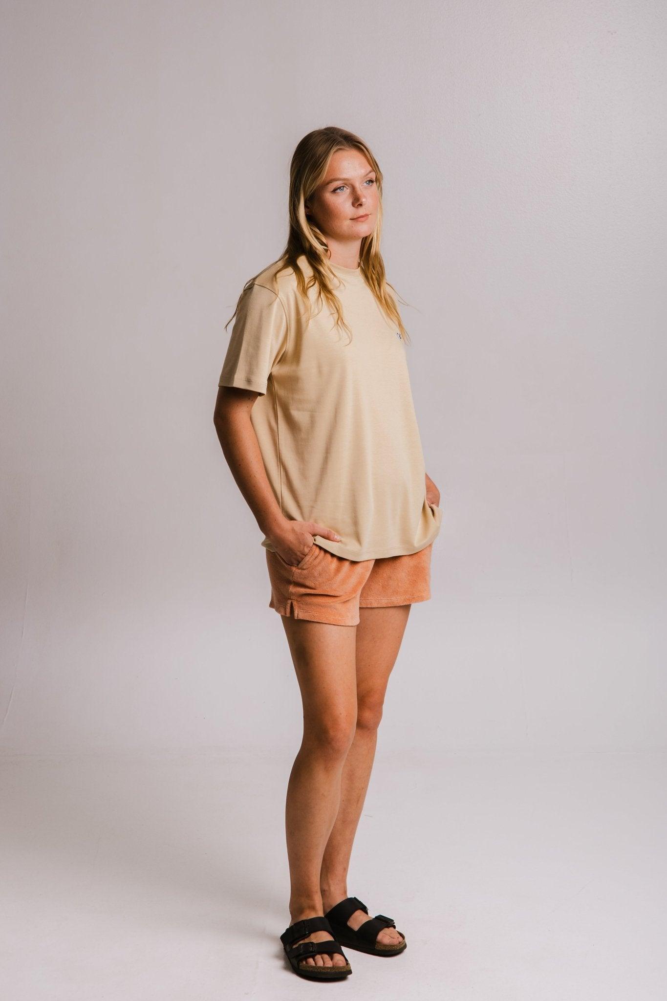 Panda Heavy T-shirt - Light Brown - ROODS PROJECT