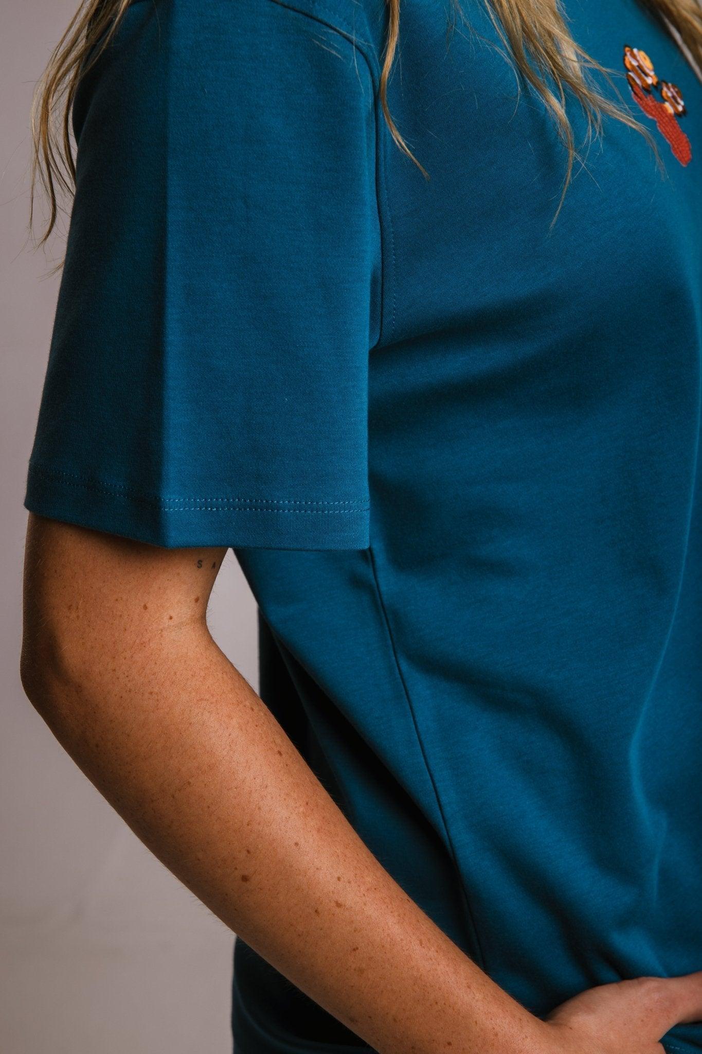 Panda Terry Shirt - Navy Blue - ROODS PROJECT