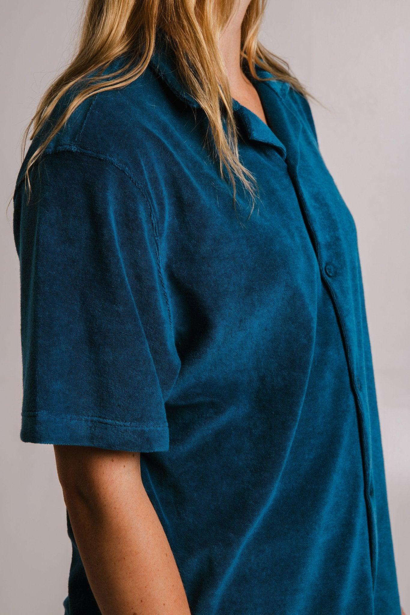 Panda Terry Shirt - Navy Blue - ROODS PROJECT