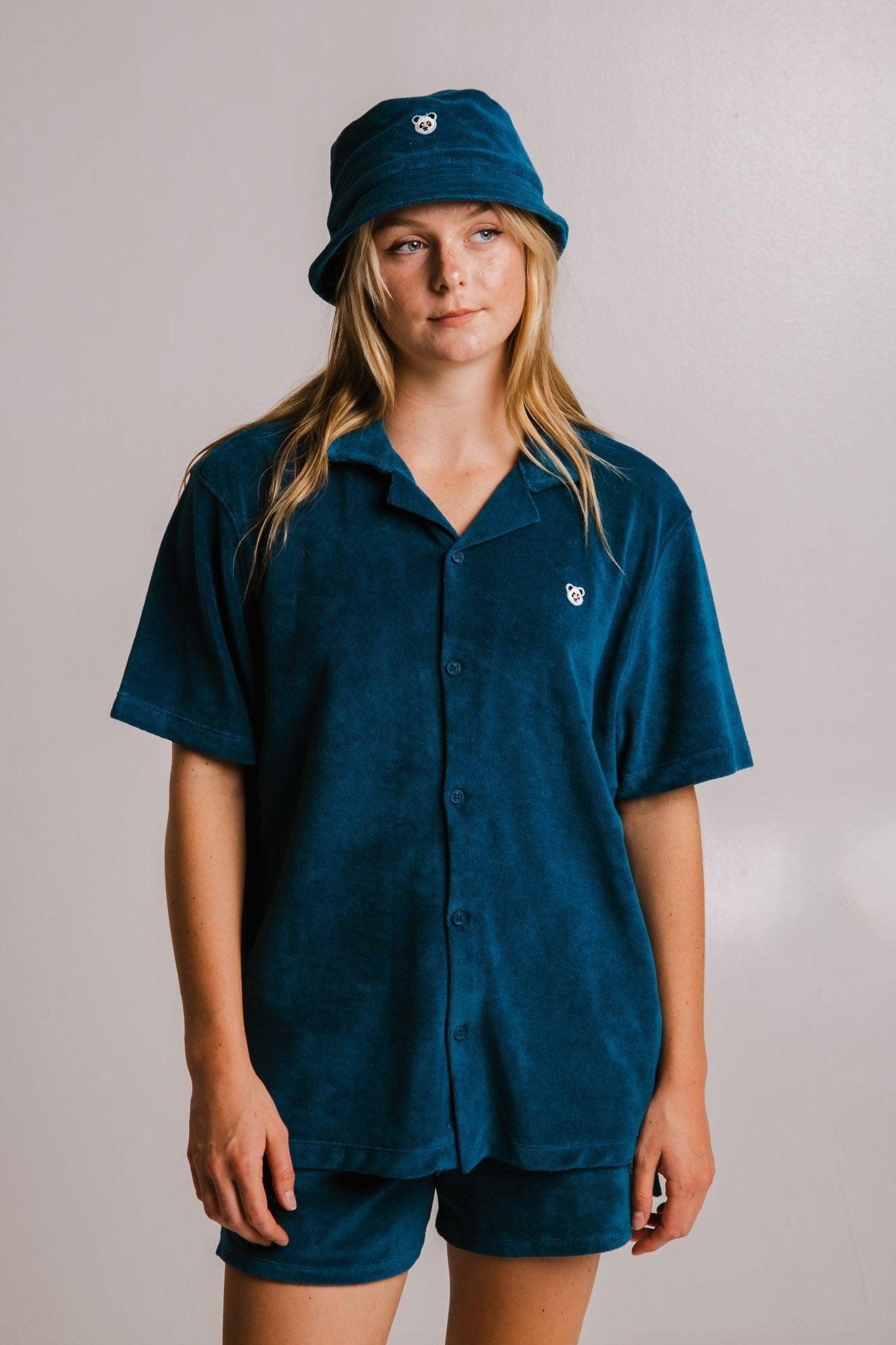 Panda Terry Shirt - Navy Blue - ROODS PROJECT