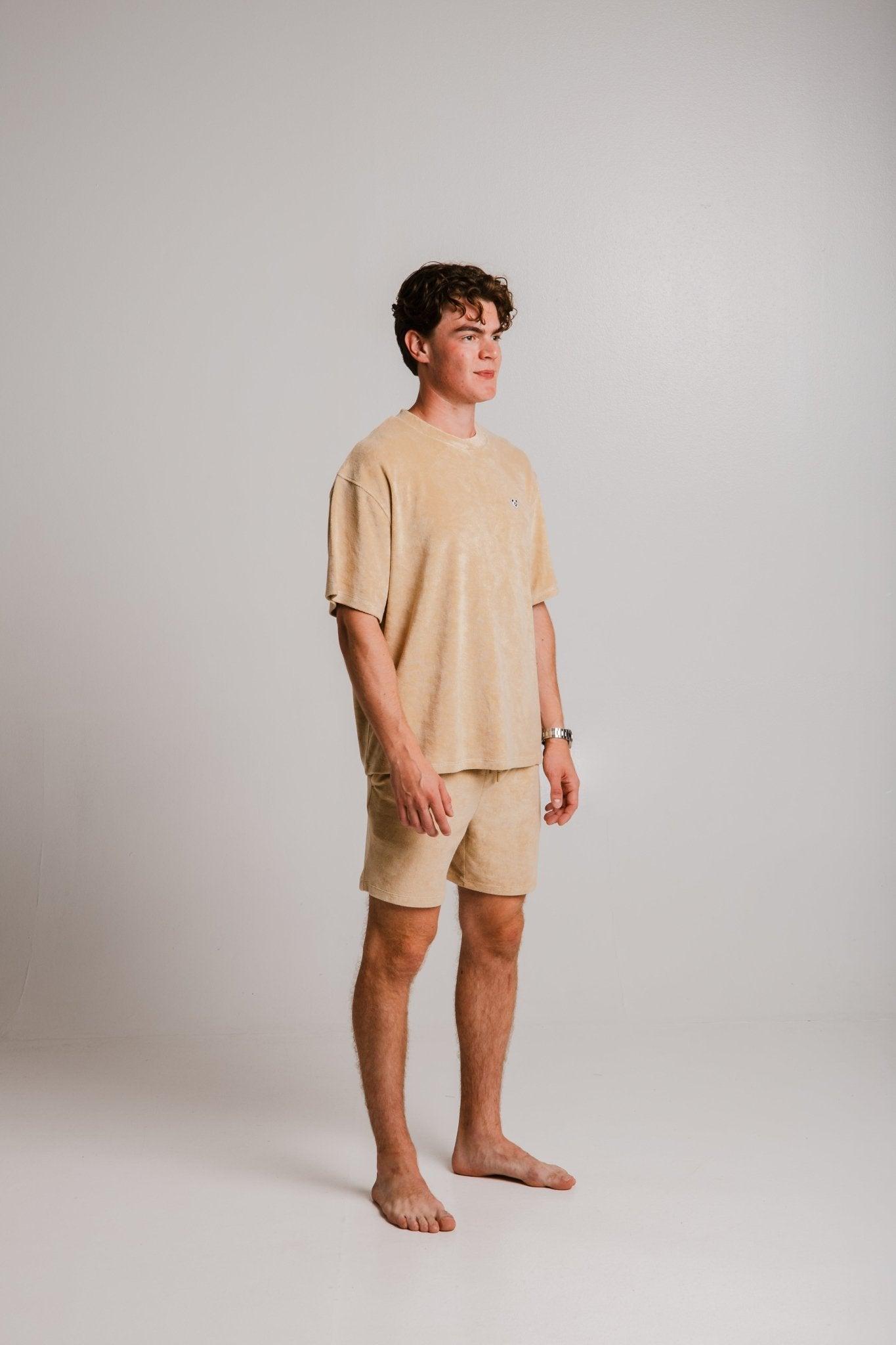 Panda Terry T-shirt - Light Brown - ROODS PROJECT