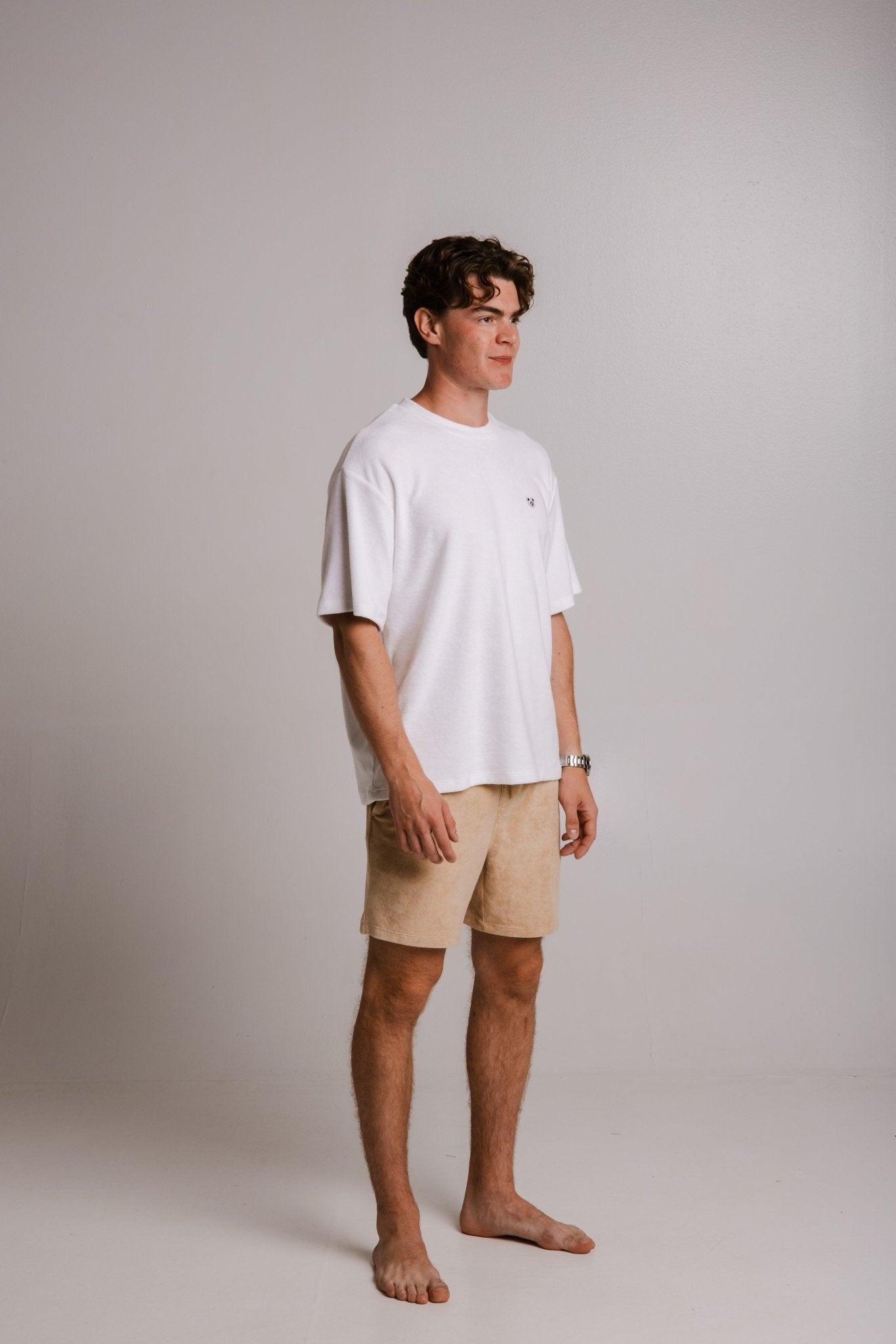 Panda Terry T-shirt - White - ROODS PROJECT