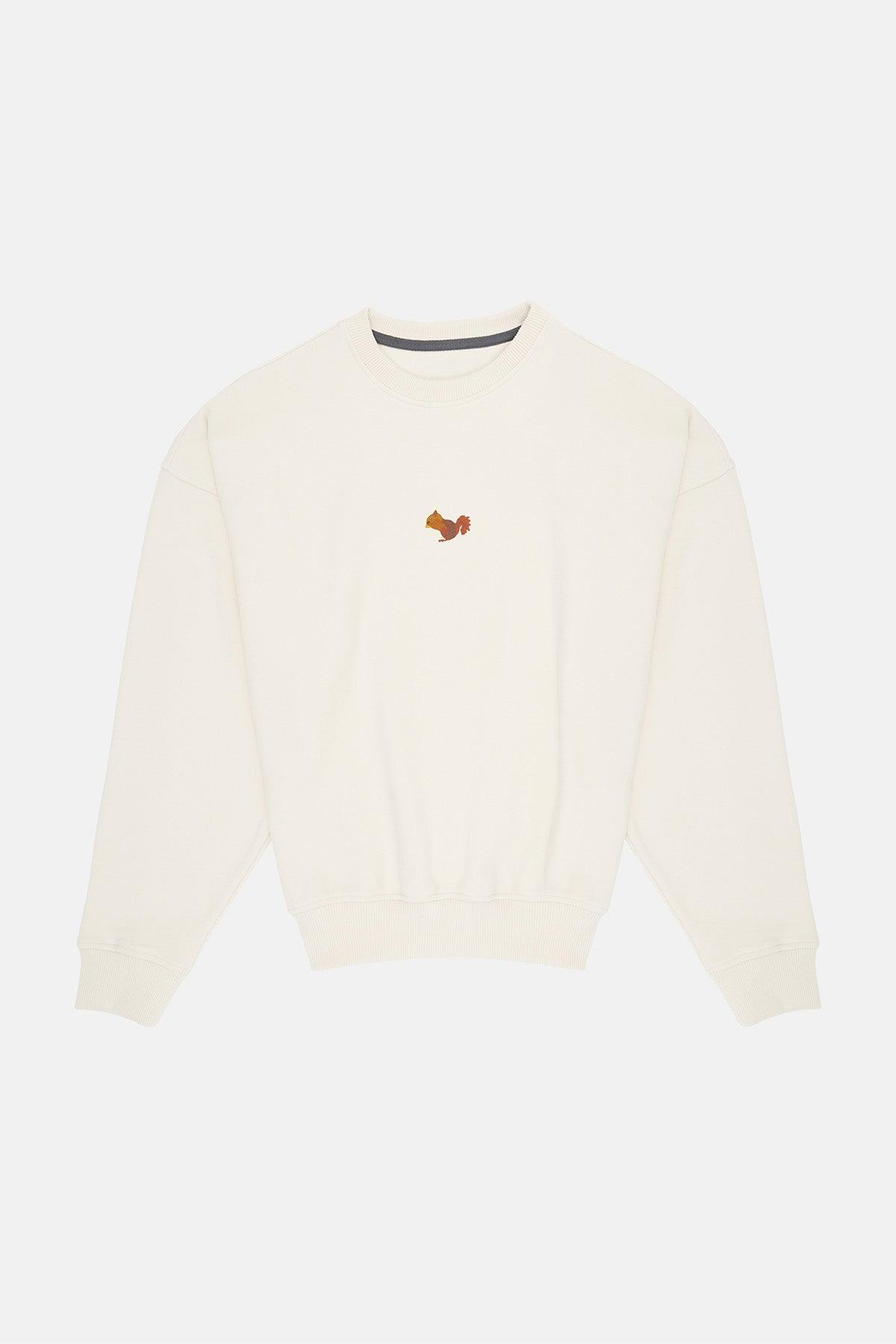 Squirrel Sweatshirt - Cream - ROODS PROJECT