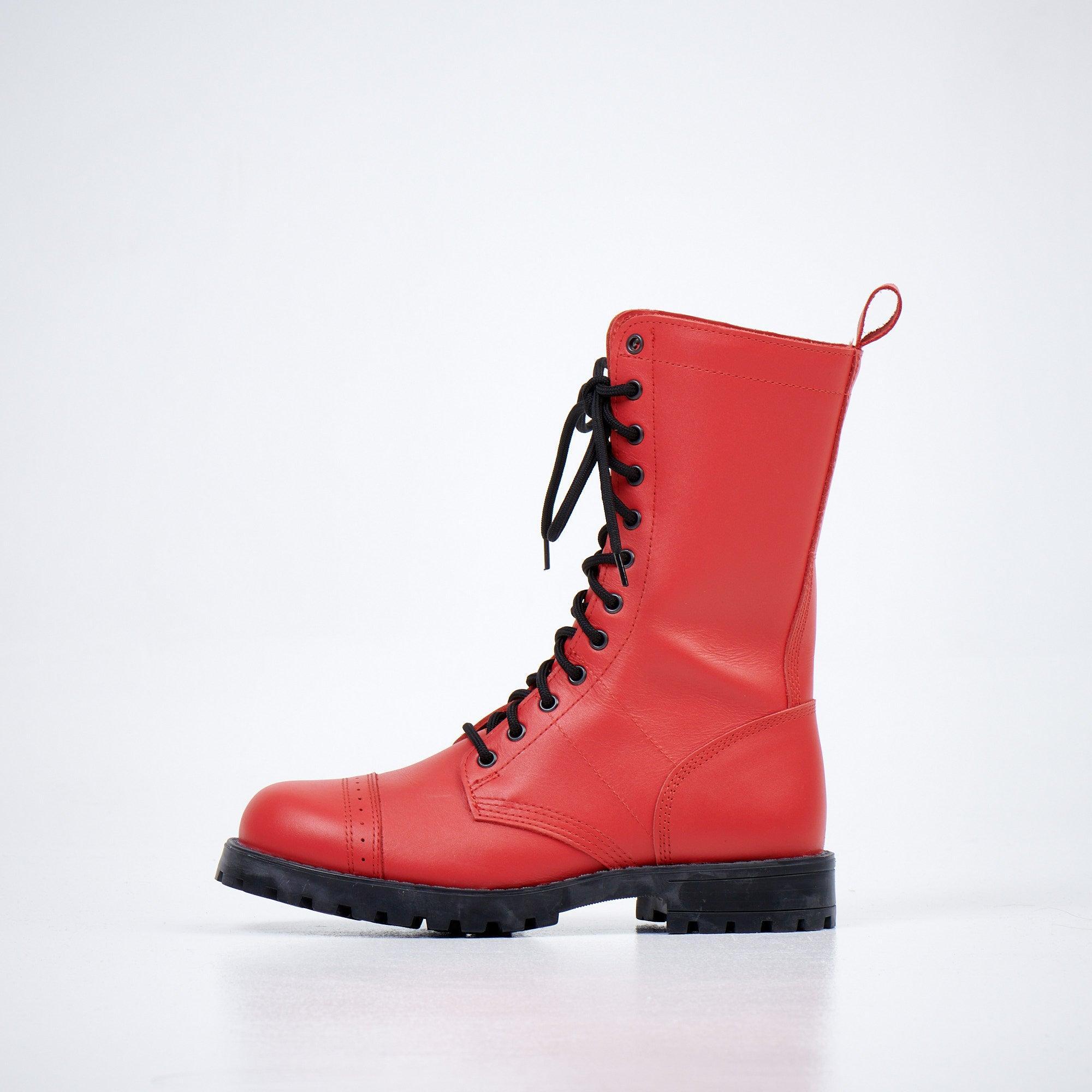 516 aka High Aviator Boots - Red - ROODS PROJECT