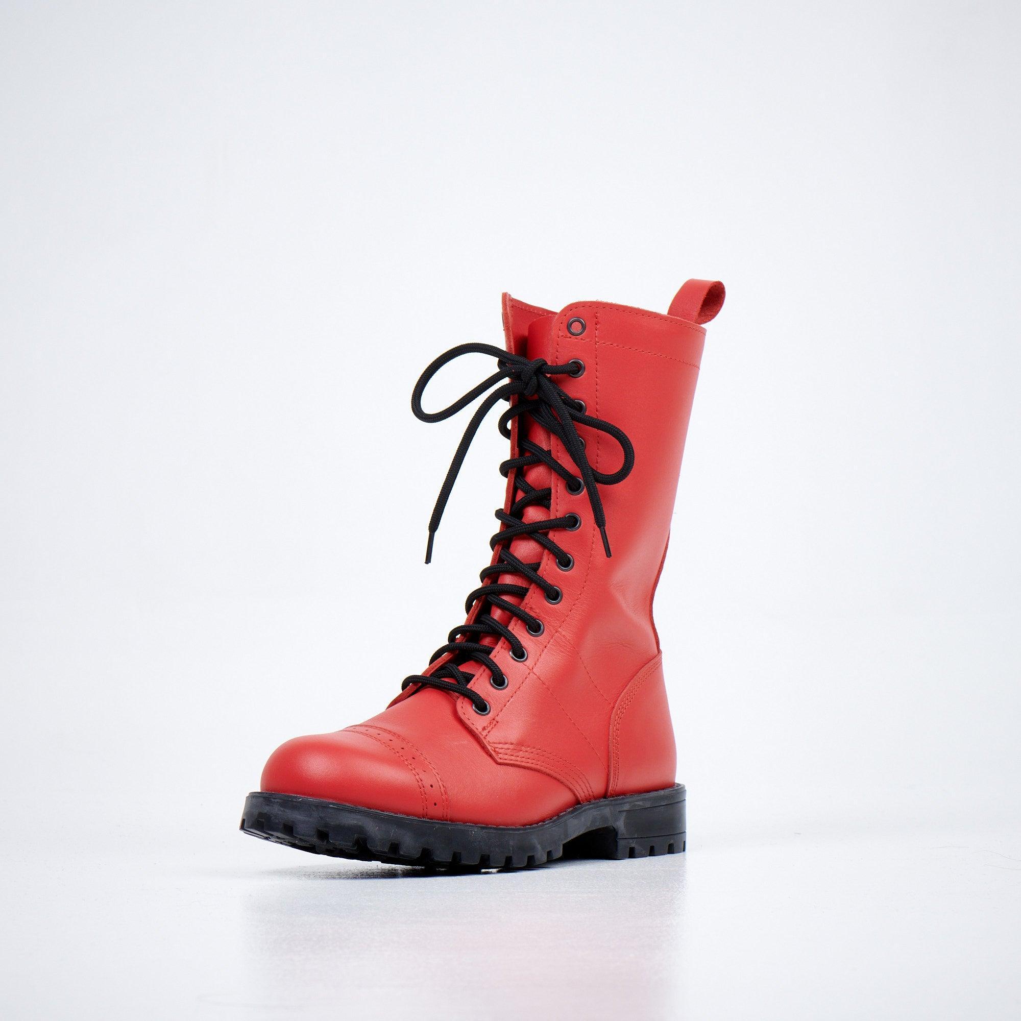 516 aka High Aviator Boots - Red - ROODS PROJECT