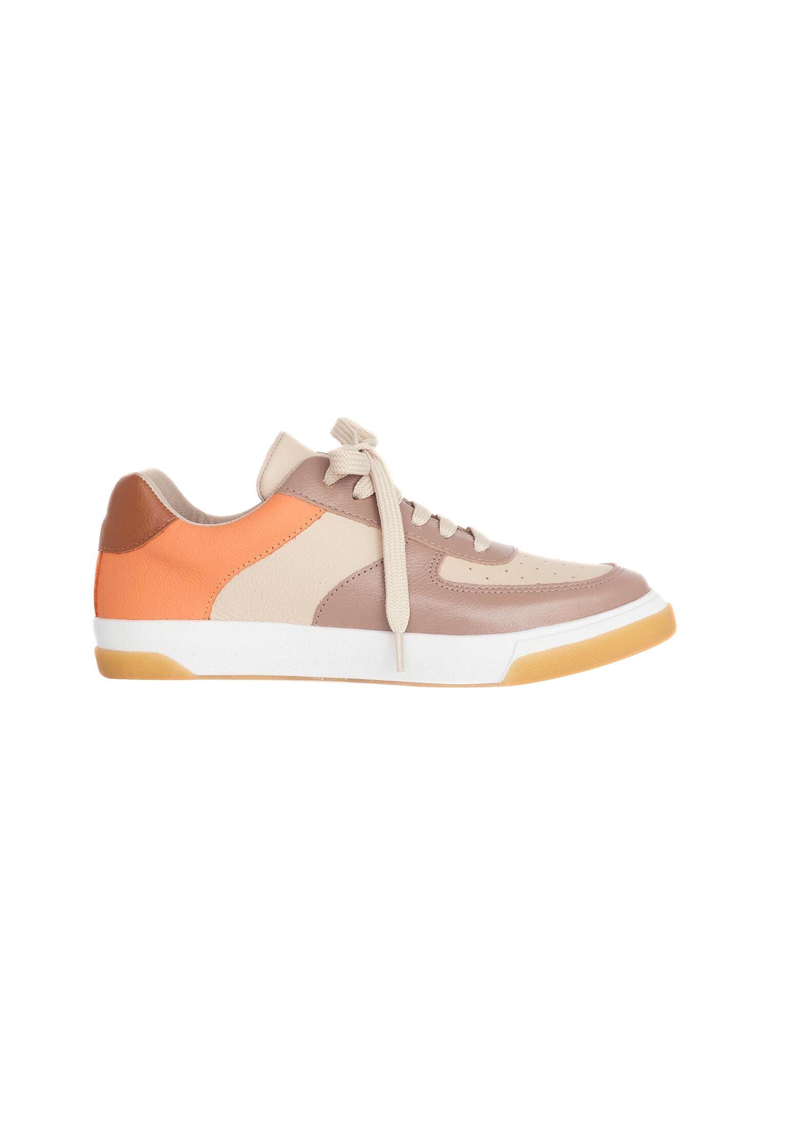 Women's Sneakers Leather Beige - Andira - ROODS PROJECT