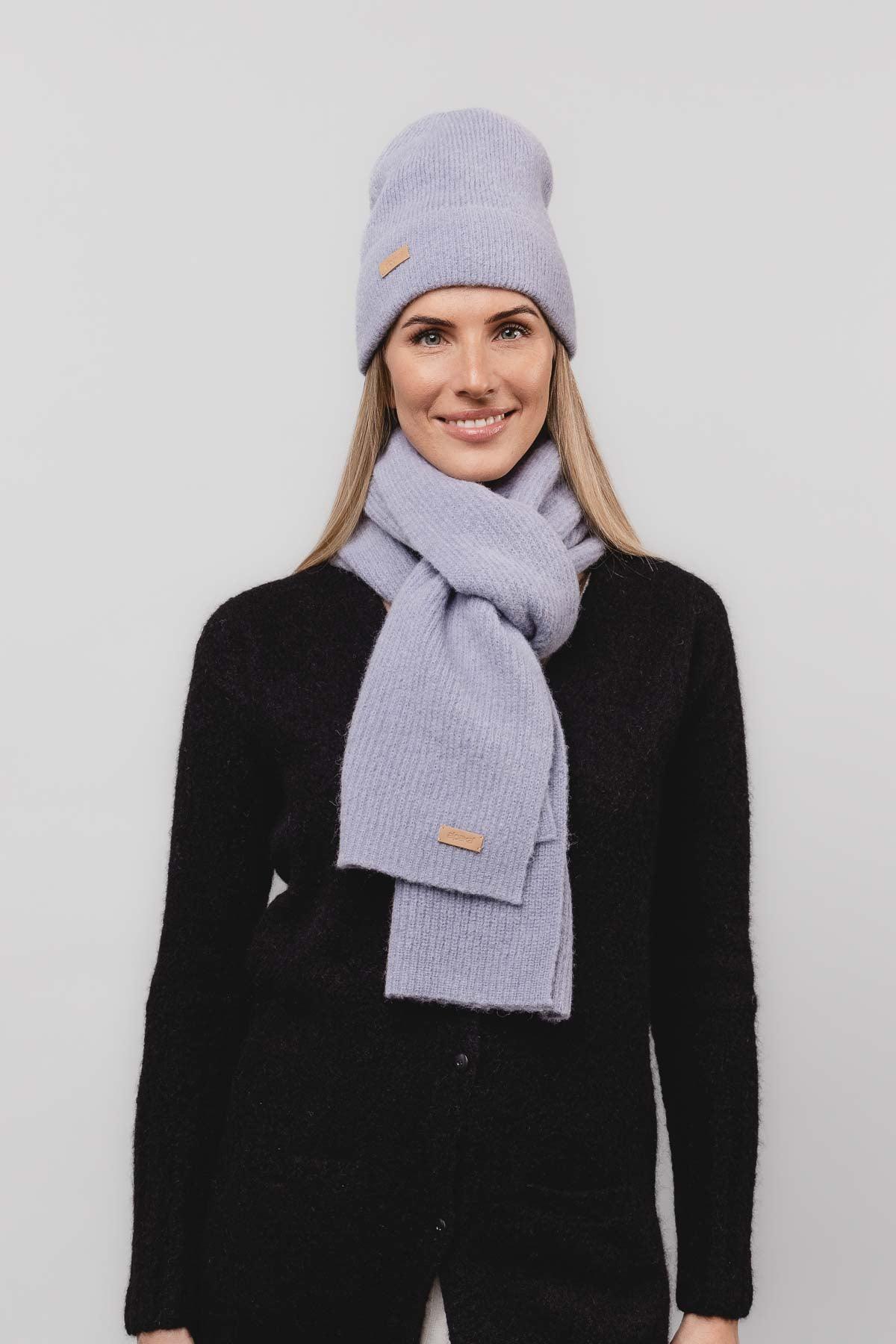 Natural Baby Alpaca and Merino Wool Light Fisherman's Rib Scarf - ROODS PROJECT