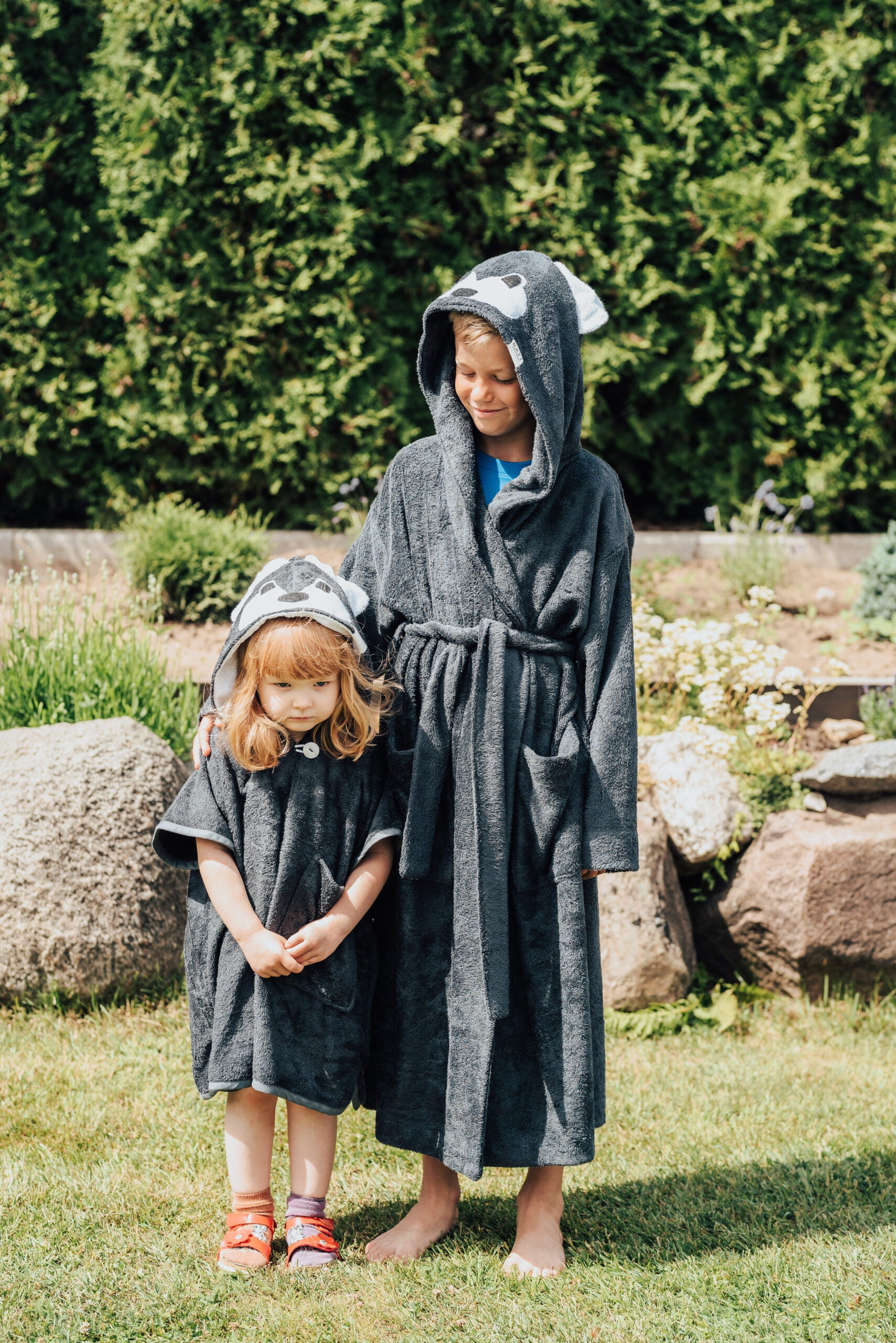 Bamboo Terry Bathrobe WOLF – For KIDS (Size 122-150)