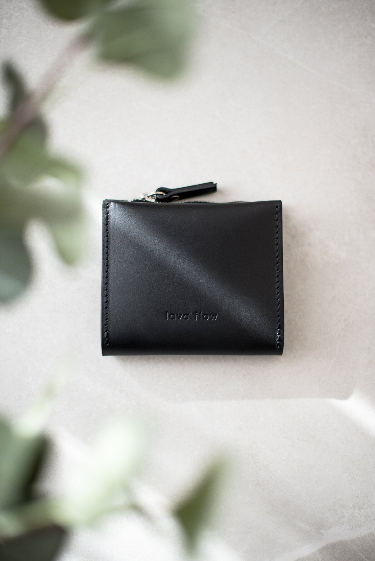 Classic Leather Wallet MINI TAAL - Black - ROODS PROJECT