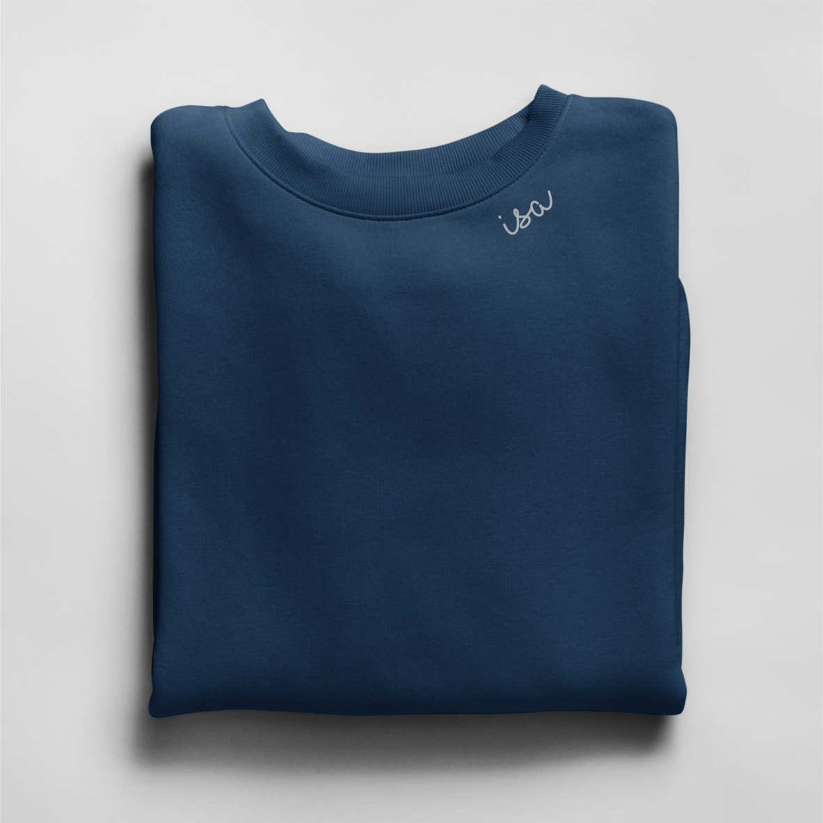 Embroidered Collar Organic Cotton Sweatshirt "Isa" (EE)