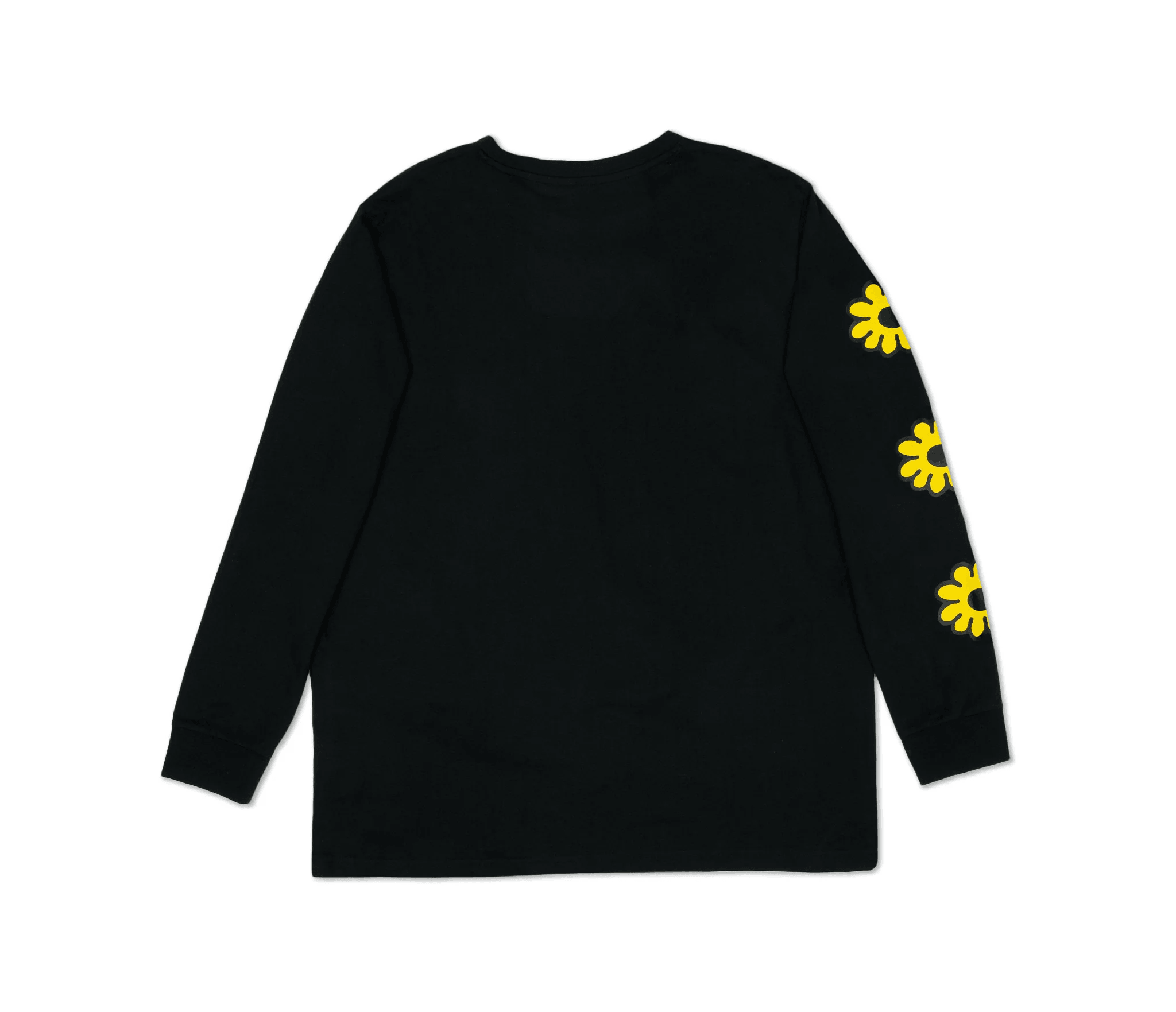 Moomintroll's Flower Longsleeve Shirt With Cuffrib Unisex - Black