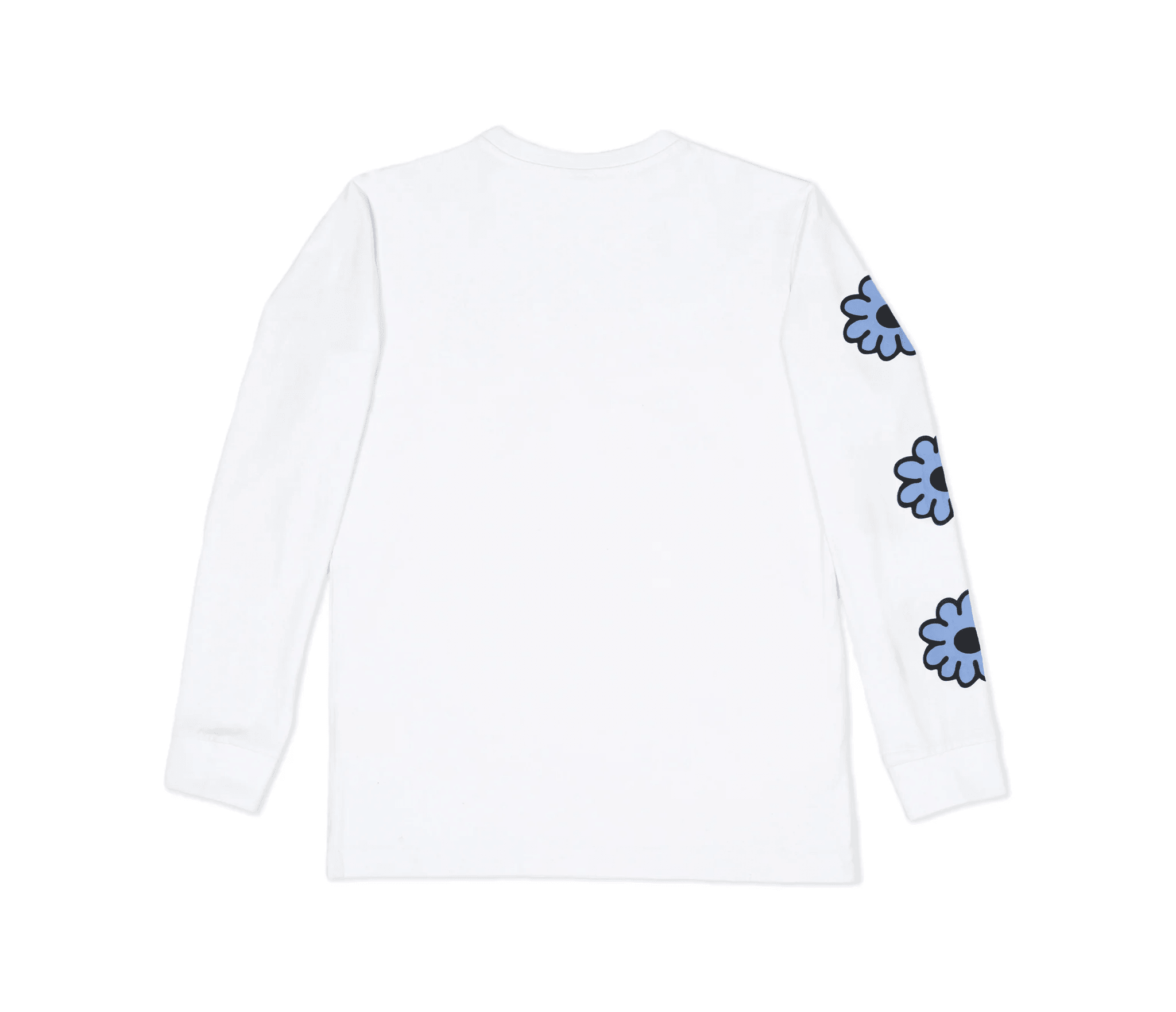 Moomintroll's Flower Longsleeve Shirt With Cuffrib Unisex - White