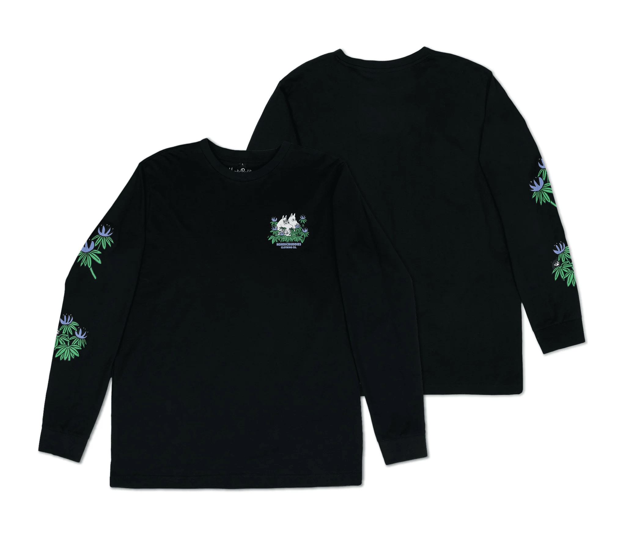 Hide and Seek Longsleeve Shirt With Cuffrib Unisex - Black