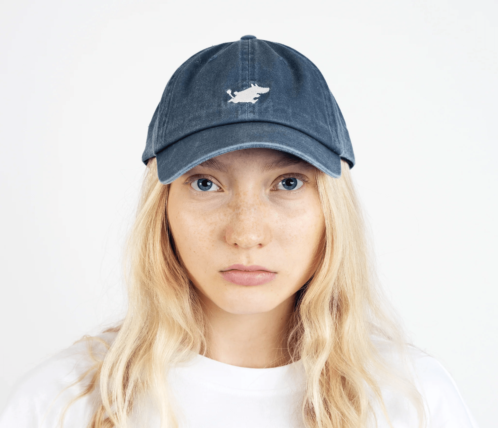 Moomintroll Washed Denim Adult Cap - Blue