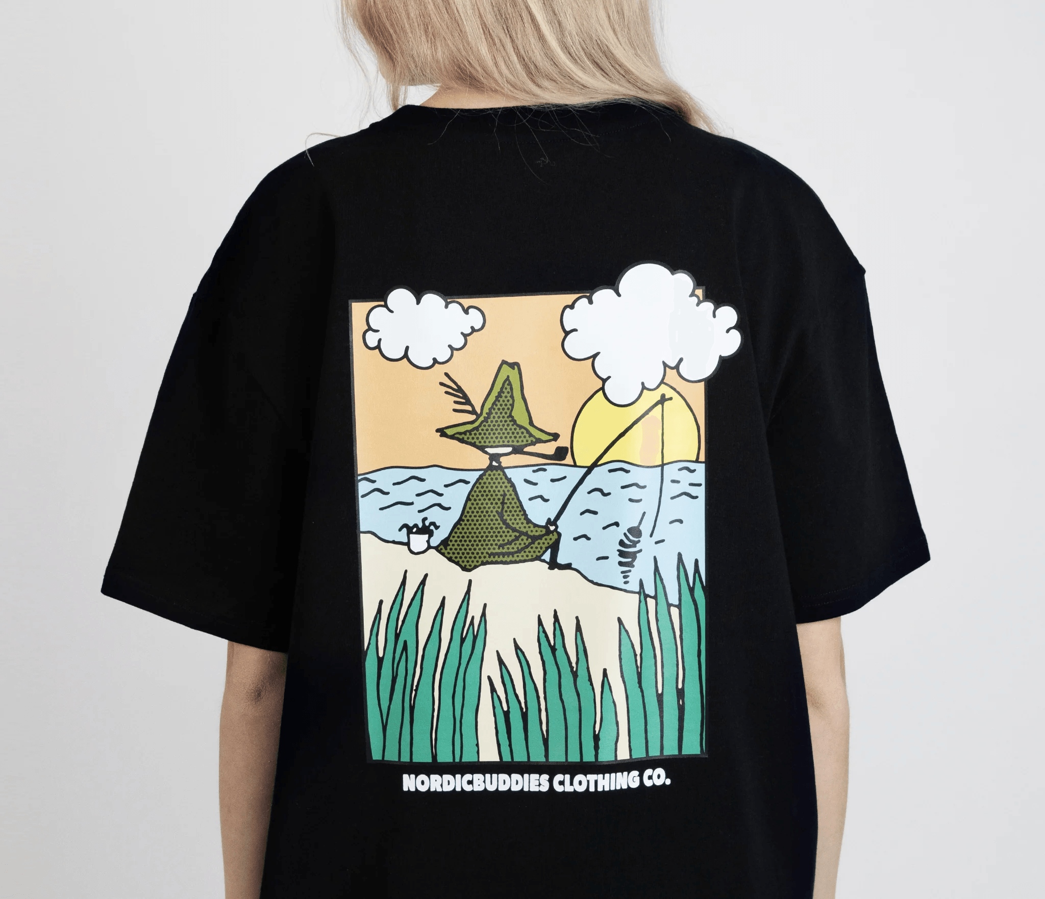 Snufkin Fishing T-Shirt Unisex - Black