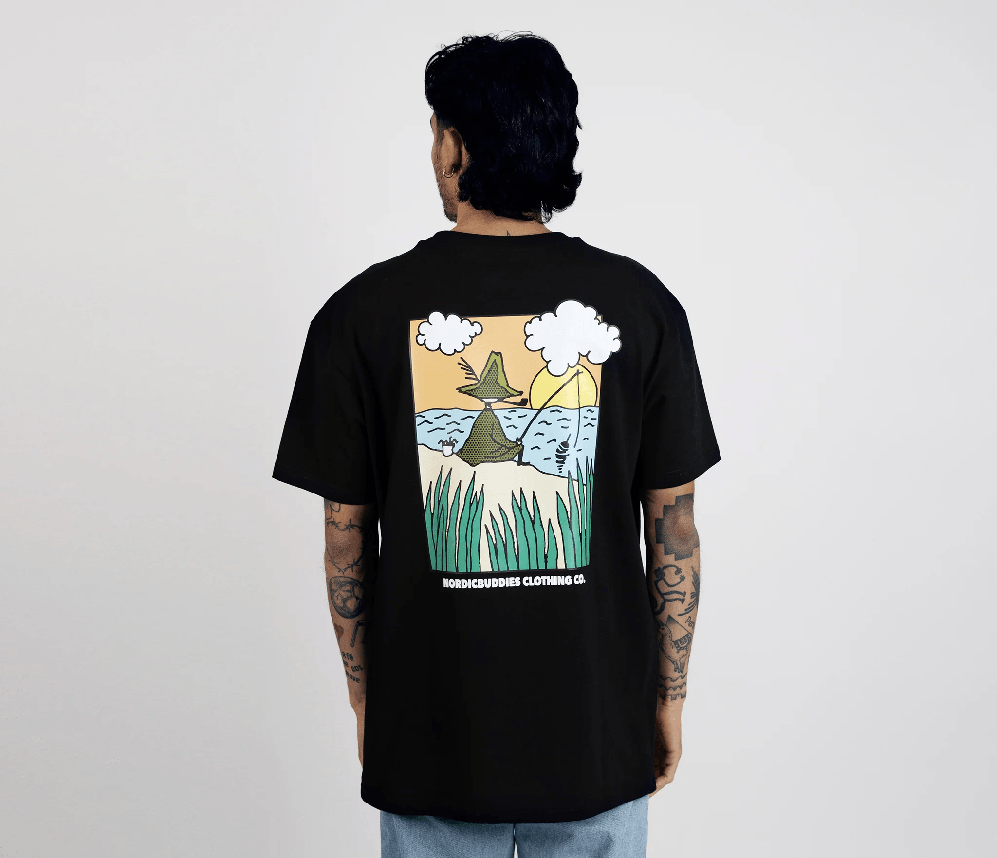 Snufkin Fishing T-Shirt Unisex - Black