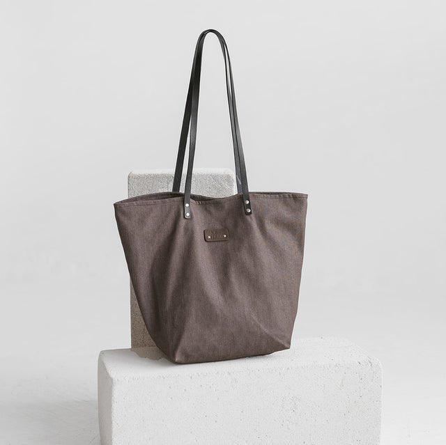 Brown Denim Tote Bag - ROODS PROJECT