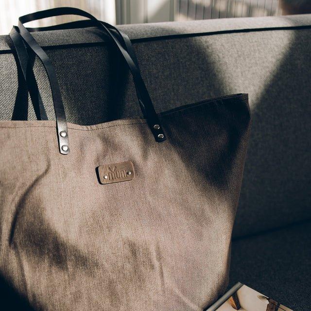 Brown Denim Tote Bag - ROODS PROJECT