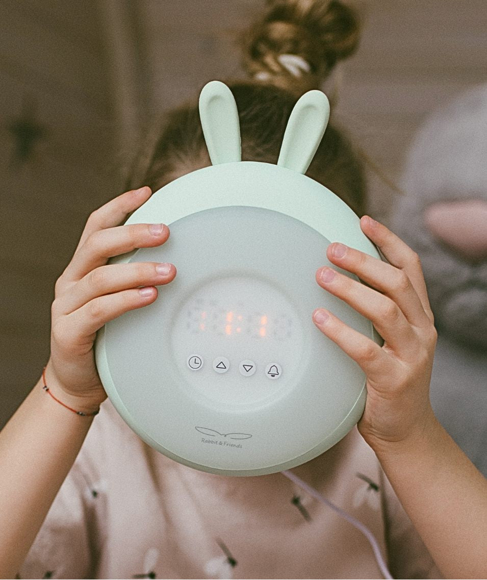 Rabbit Lamp with Alarm Clock - Green