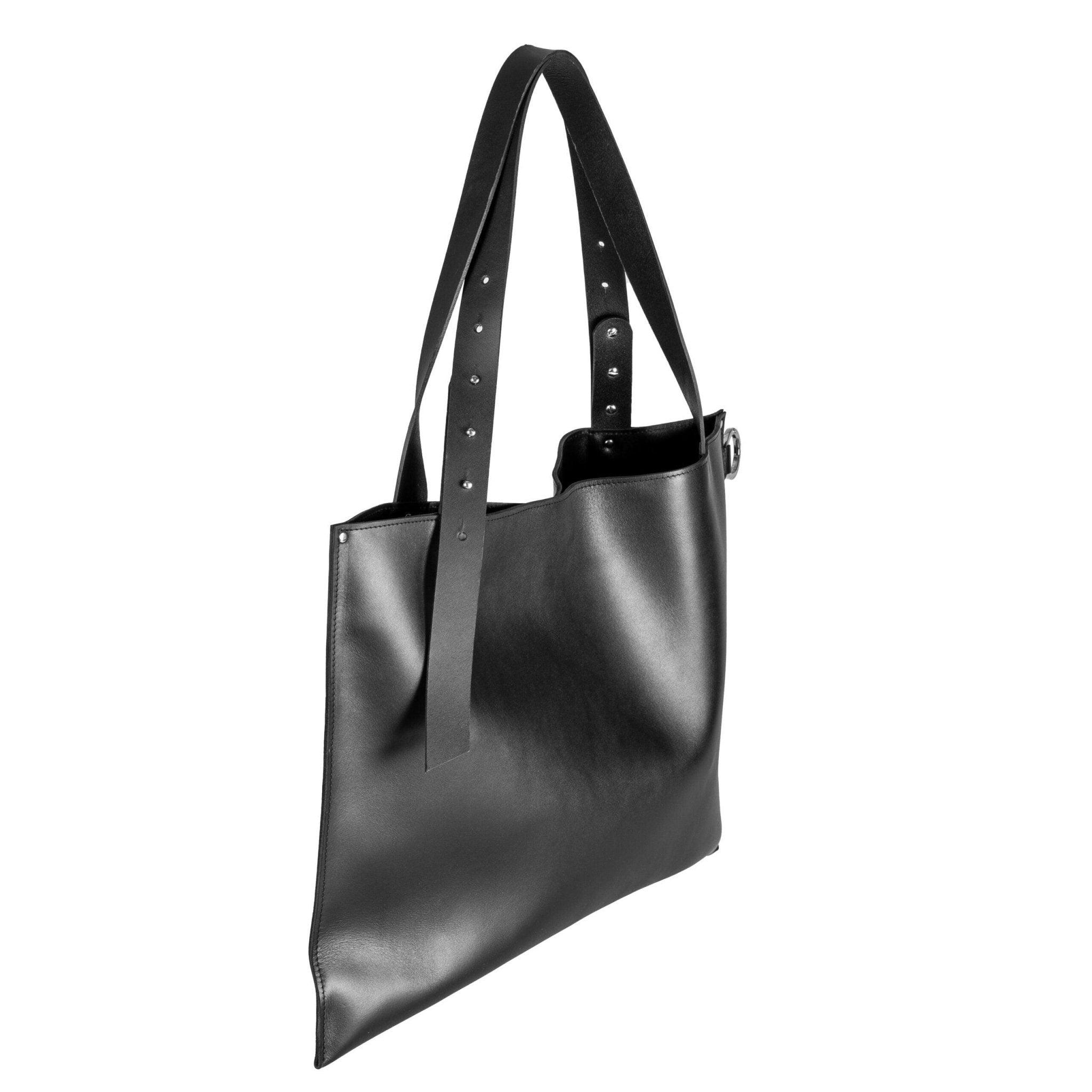 Large Handbag Adele - Genuine Black Leather - ROODS PROJECT