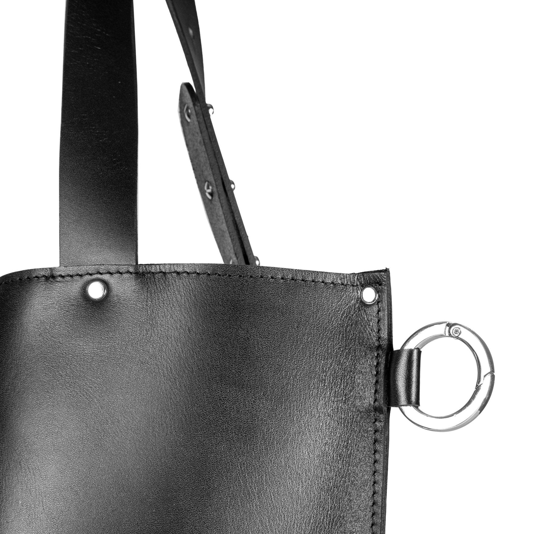 Large Handbag Adele - Genuine Black Leather - ROODS PROJECT