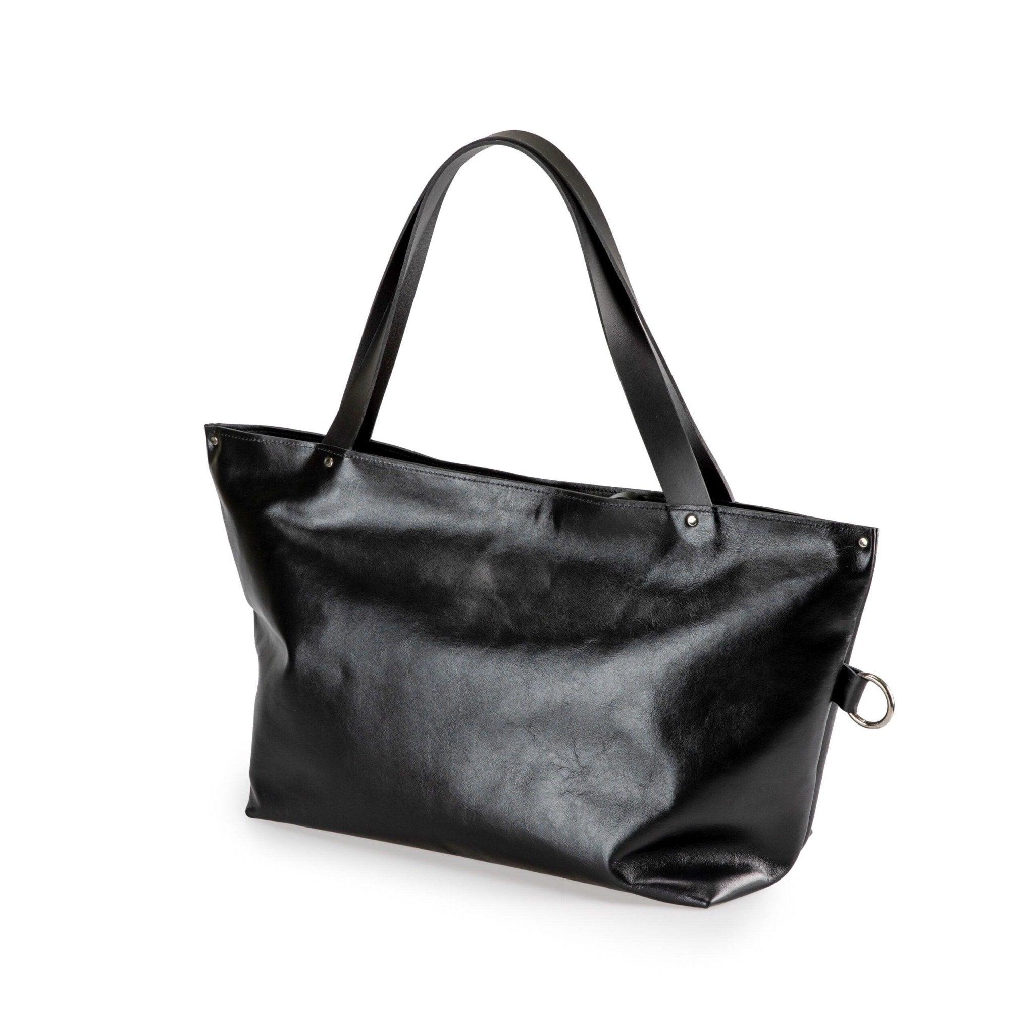 Large Handbag Lima - Soft Black Leather - ROODS PROJECT