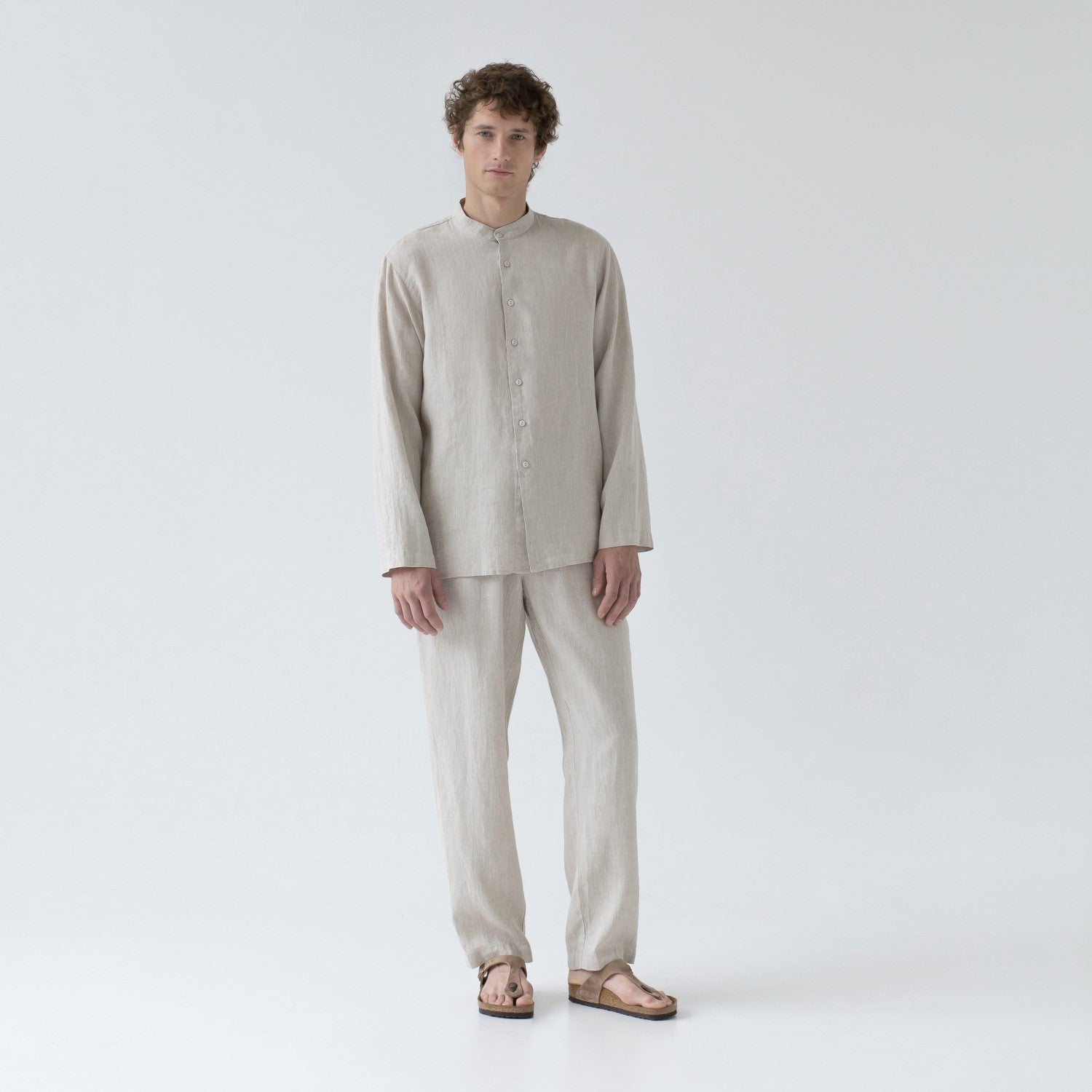 Linen Currant Loungewear Set - Melange - ROODS PROJECT