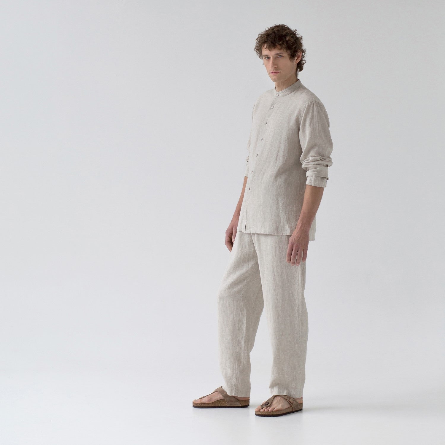 Linen Currant Loungewear Set - Melange - ROODS PROJECT