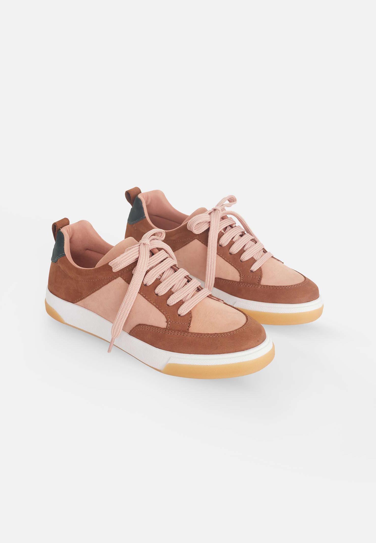 Women's Sneakers Leather Beige - Andira - ROODS PROJECT