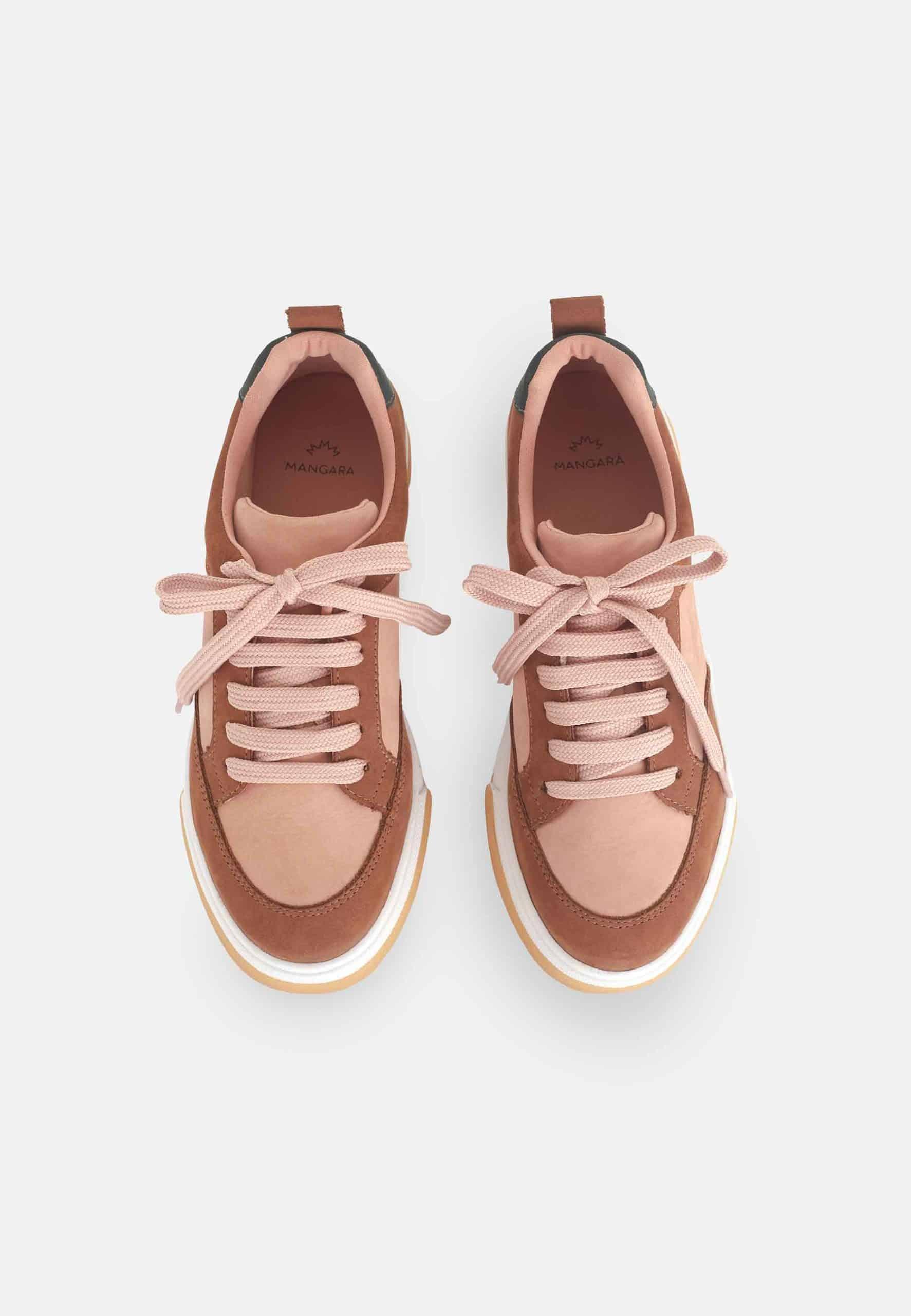 Women's Sneakers Leather Beige - Andira - ROODS PROJECT