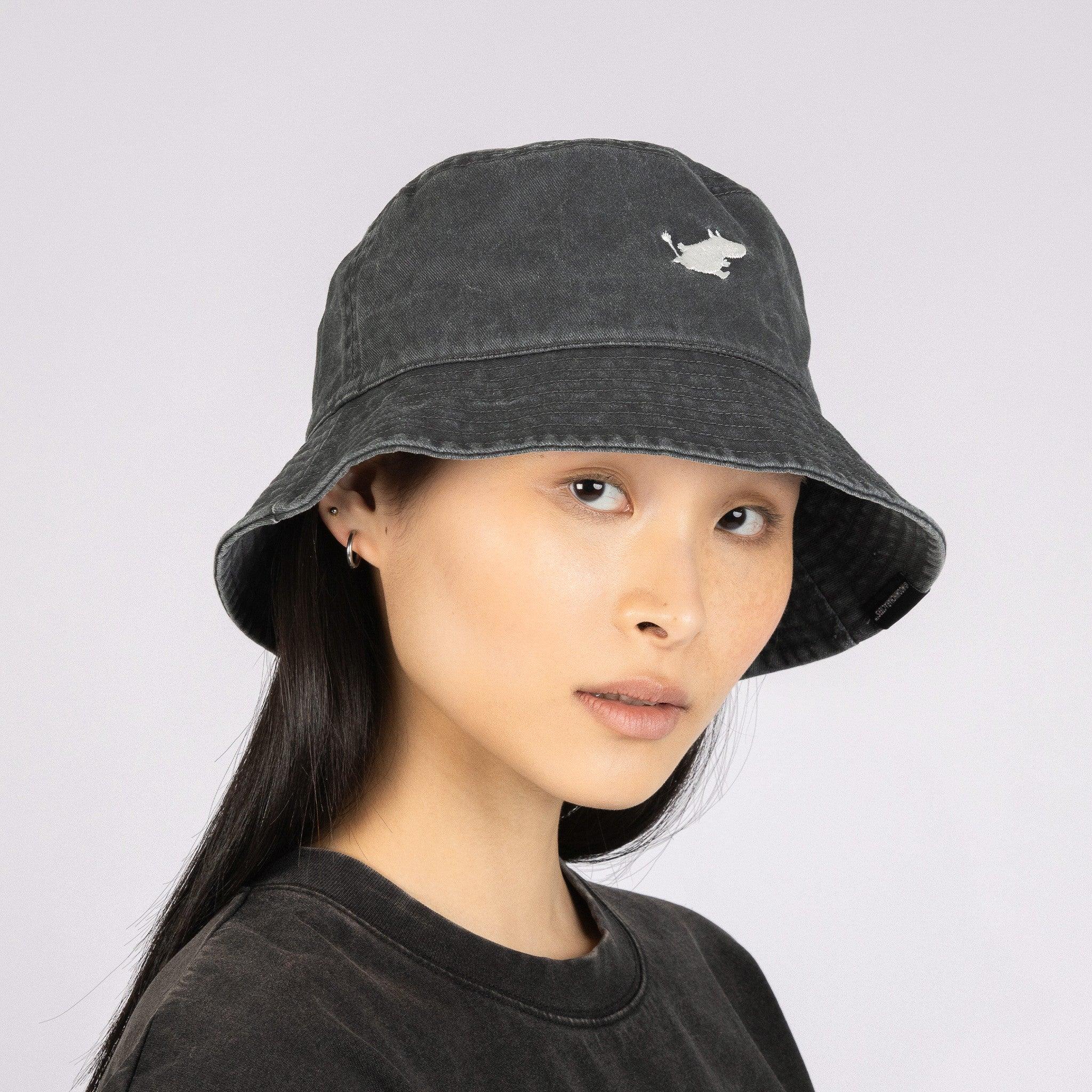 Moomin Classics Washed Denim Bucket Hat - Black - ROODS PROJECT