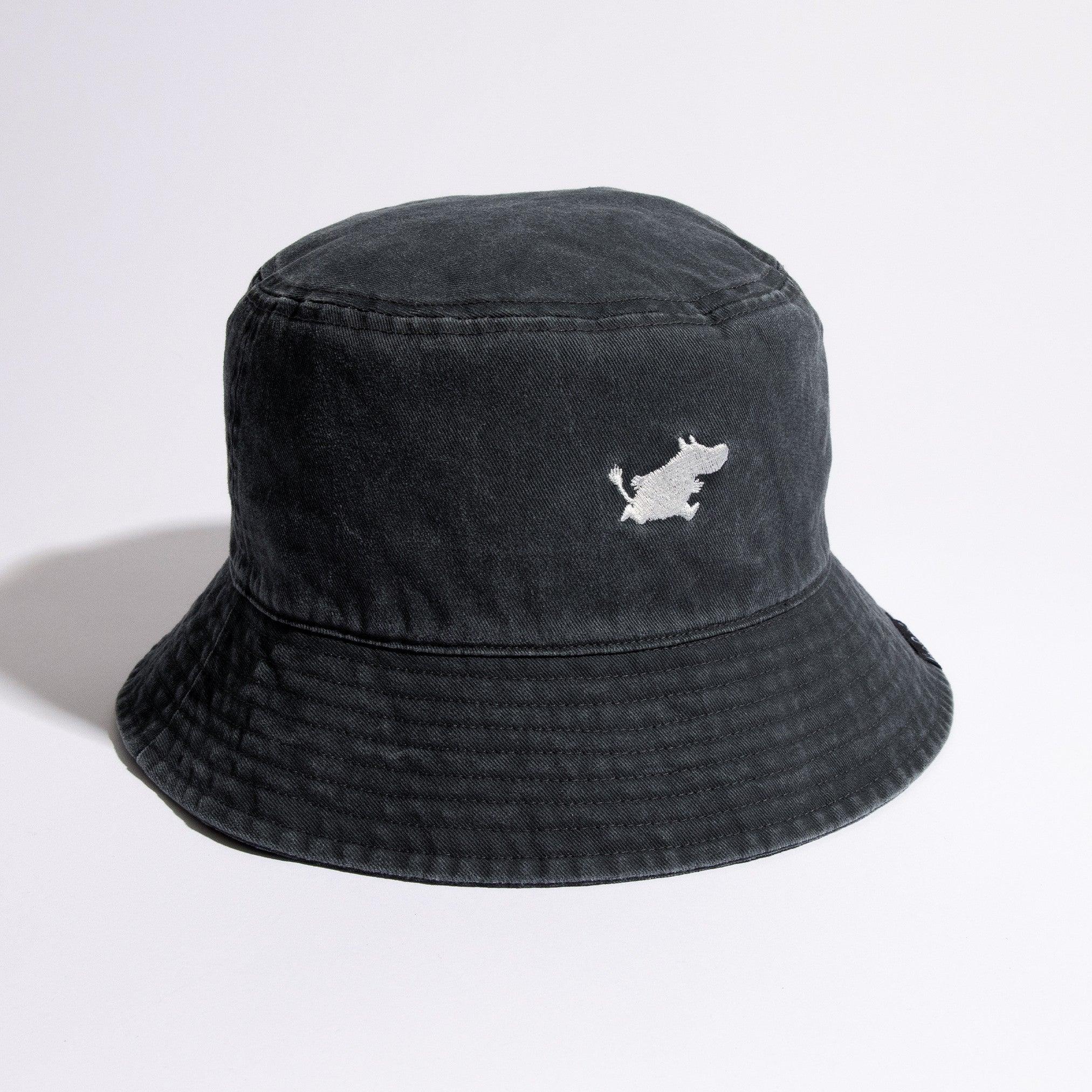 Moomin Classics Washed Denim Bucket Hat - Black - ROODS PROJECT