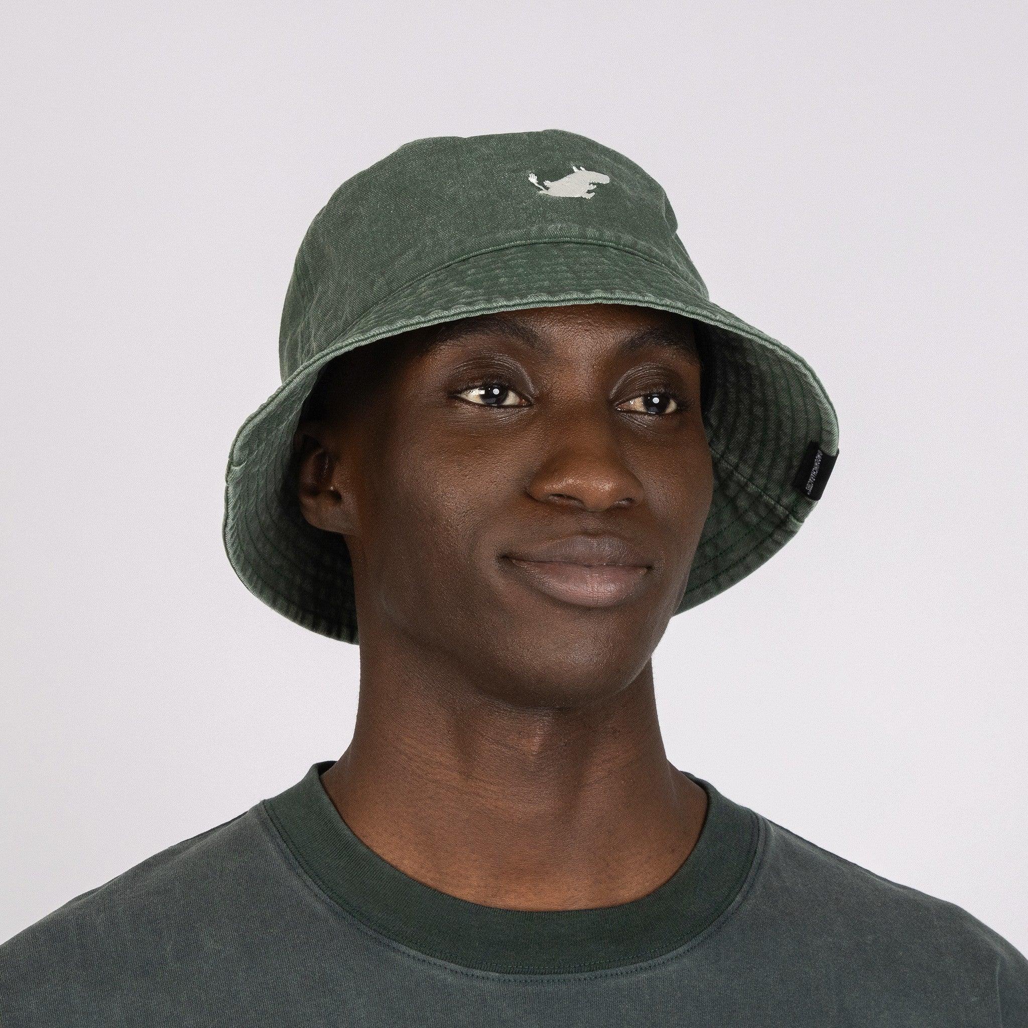Moomin Classics Washed Denim Bucket Hat - Green - ROODS PROJECT