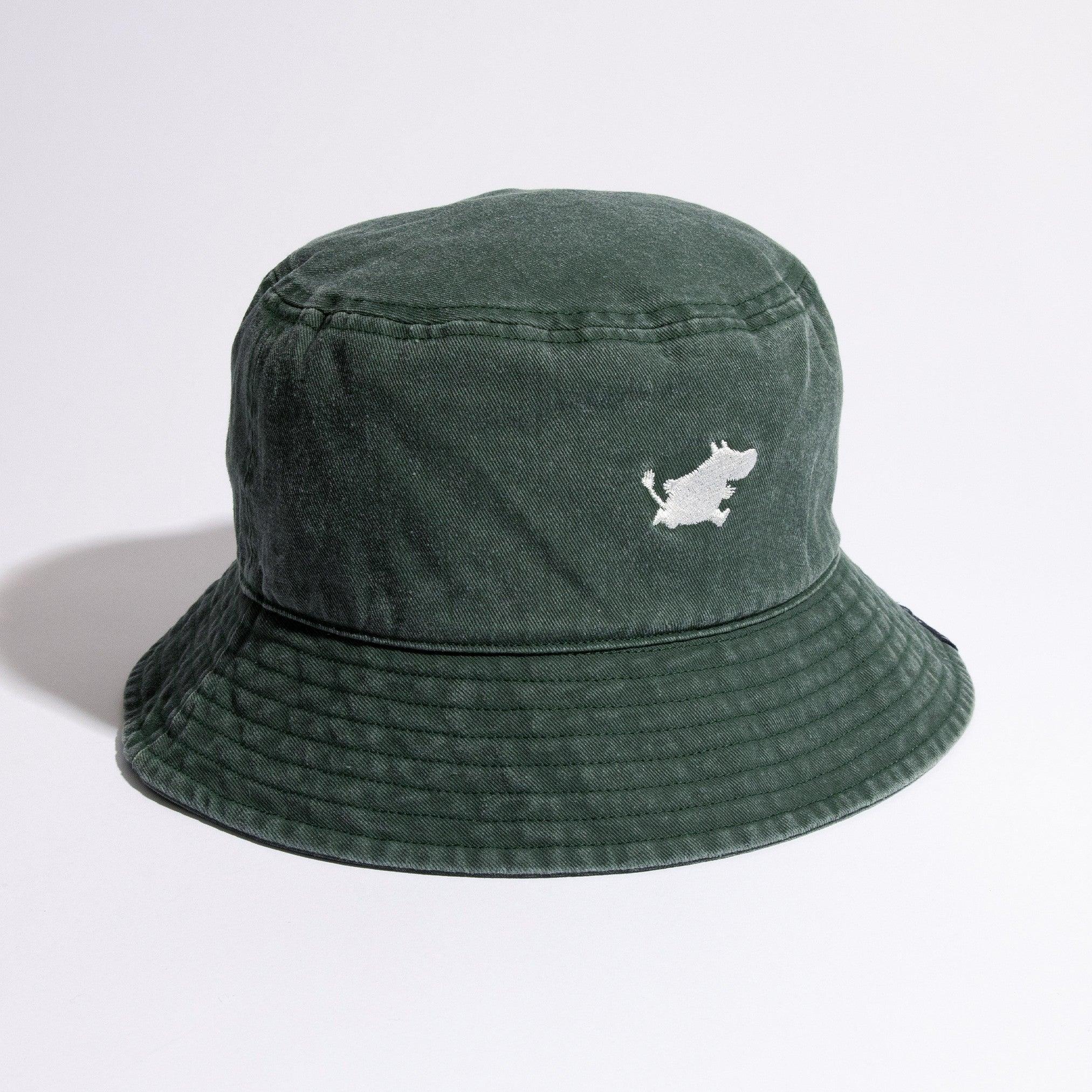 Moomin Classics Washed Denim Bucket Hat - Green - ROODS PROJECT