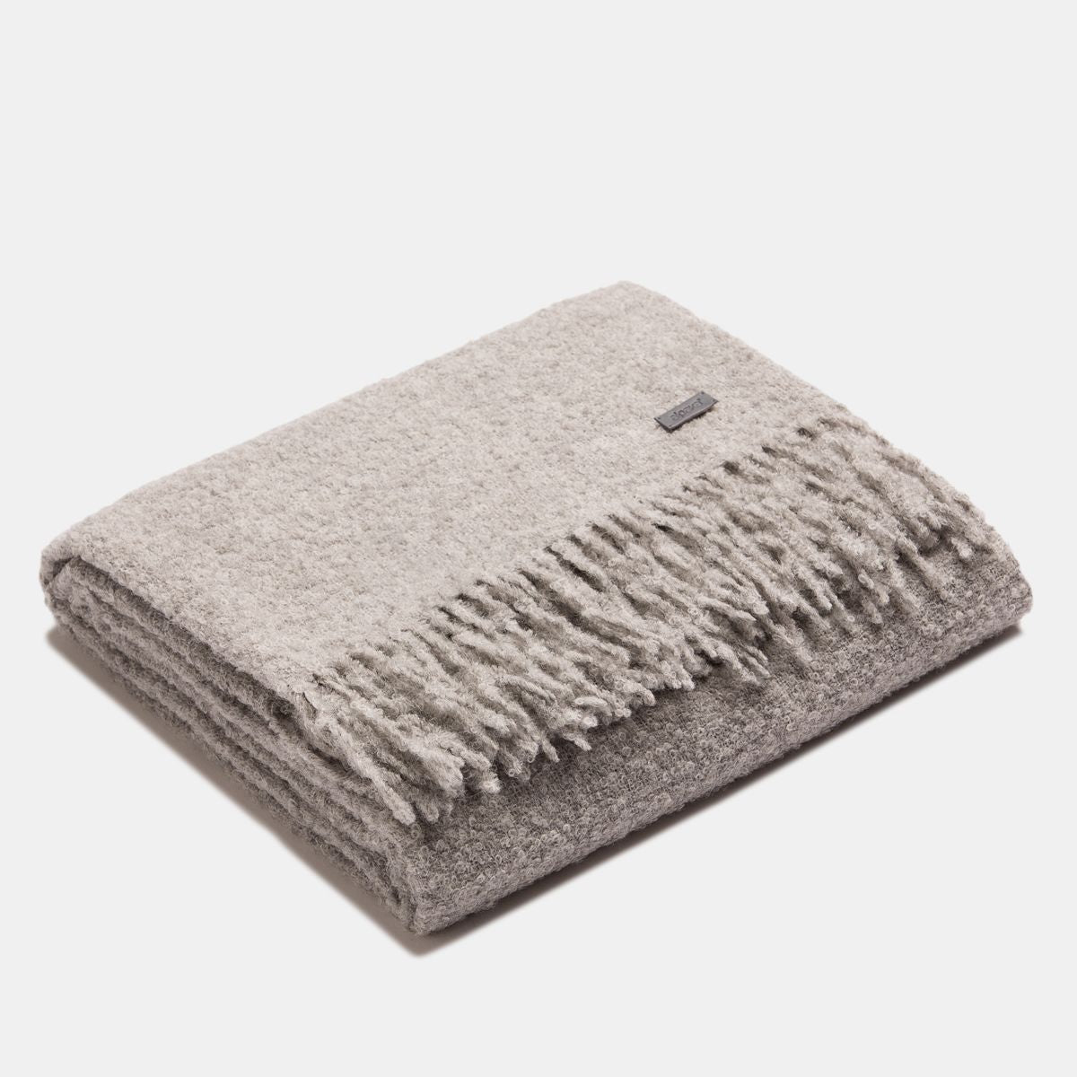 Luxurious Natural Superfine Alpaca Wool Boucle Throw - ROODS PROJECT