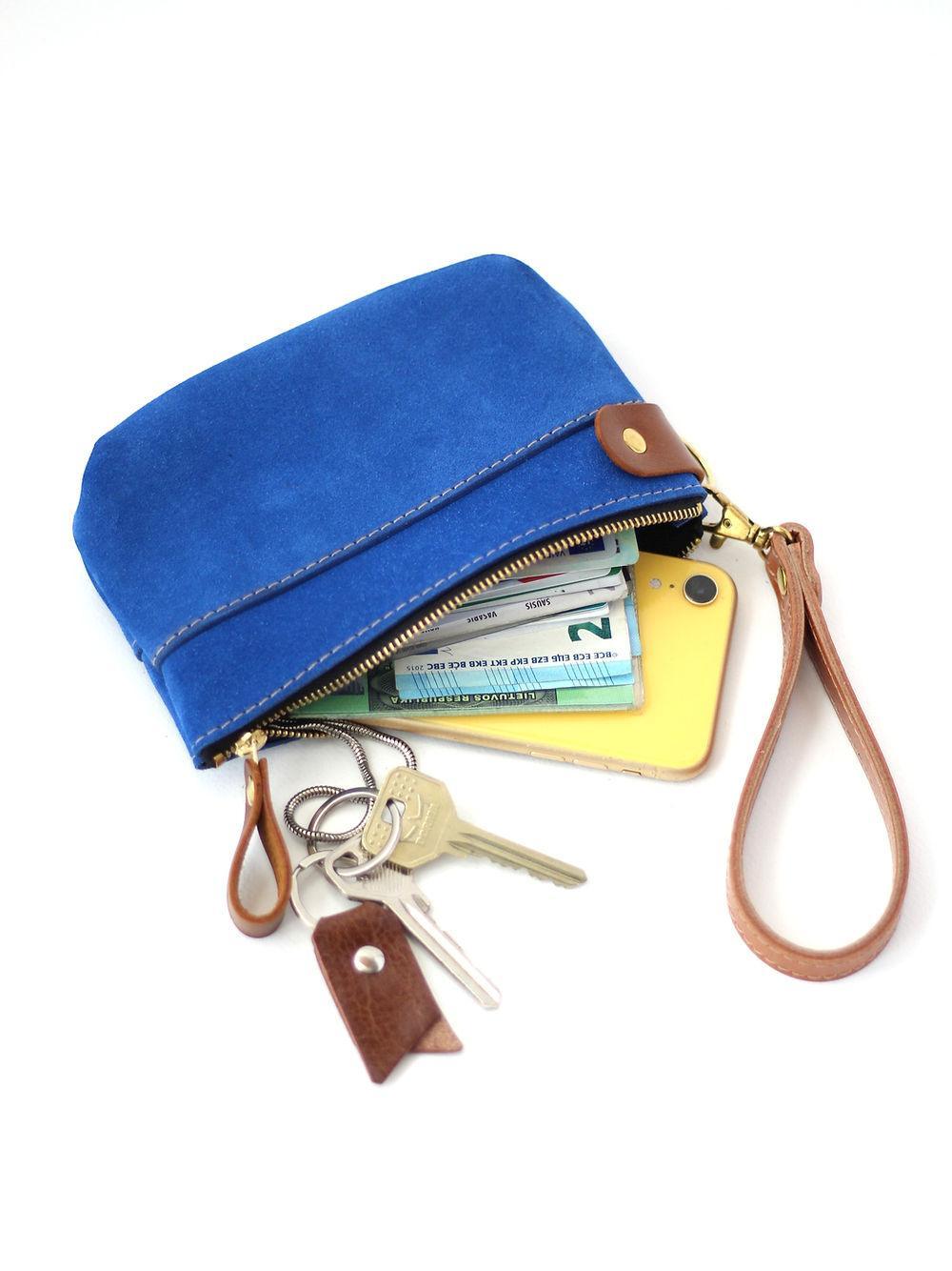 POUCH Wallet - Blue Suede - ROODS PROJECT