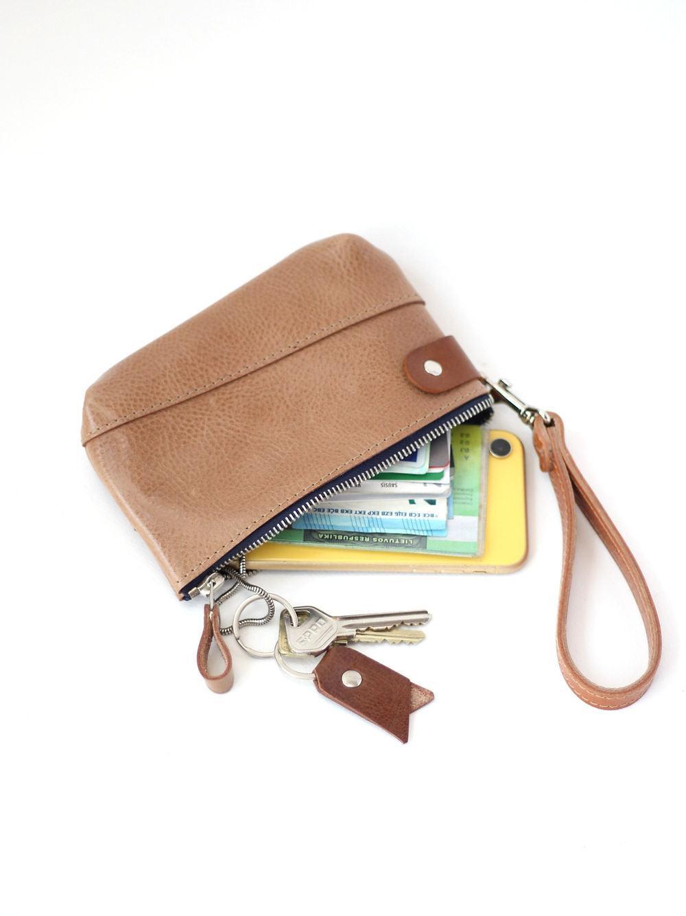 POUCH Wallet - Brown Leather - ROODS PROJECT