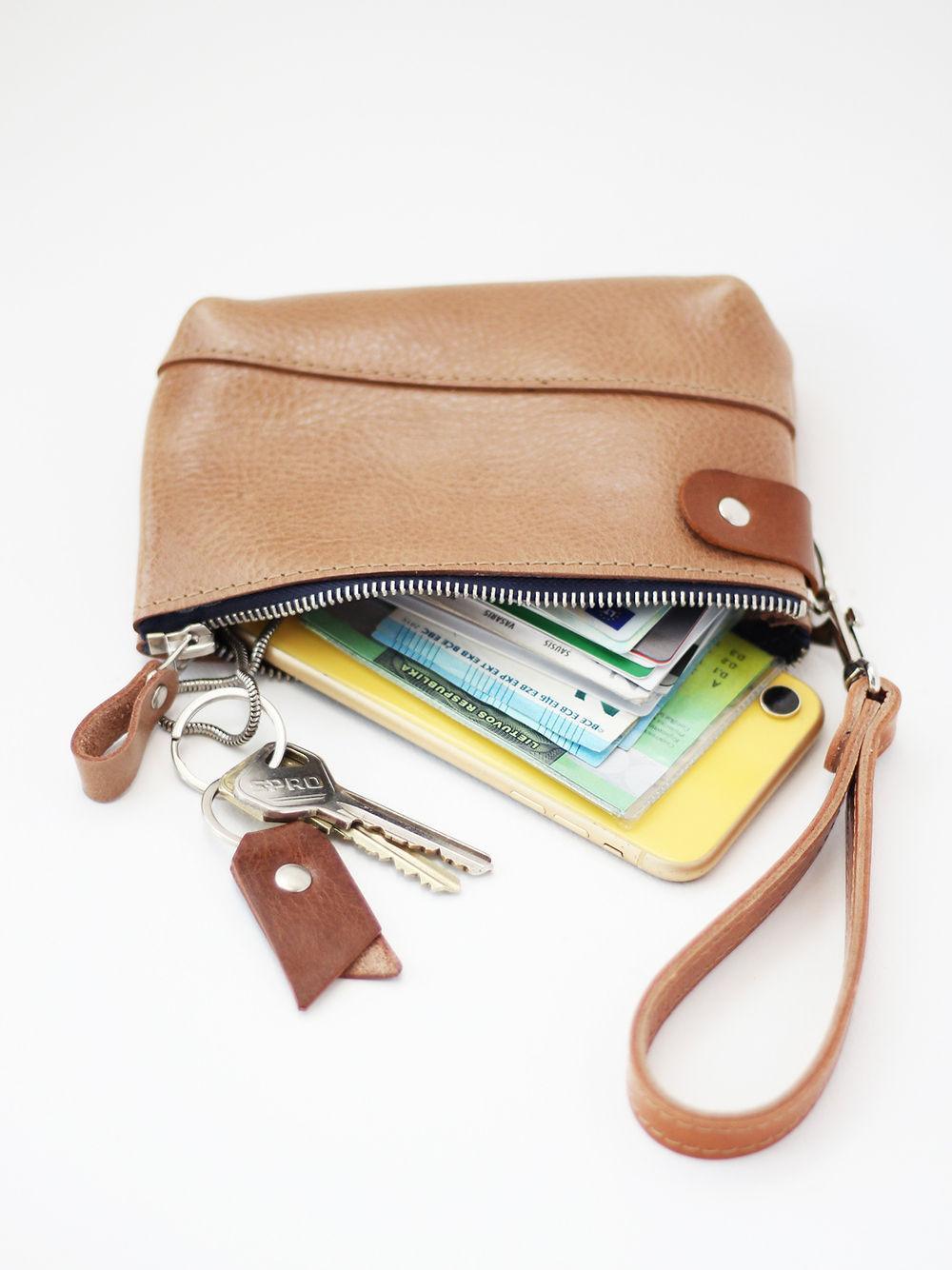 POUCH Wallet - Brown Leather - ROODS PROJECT