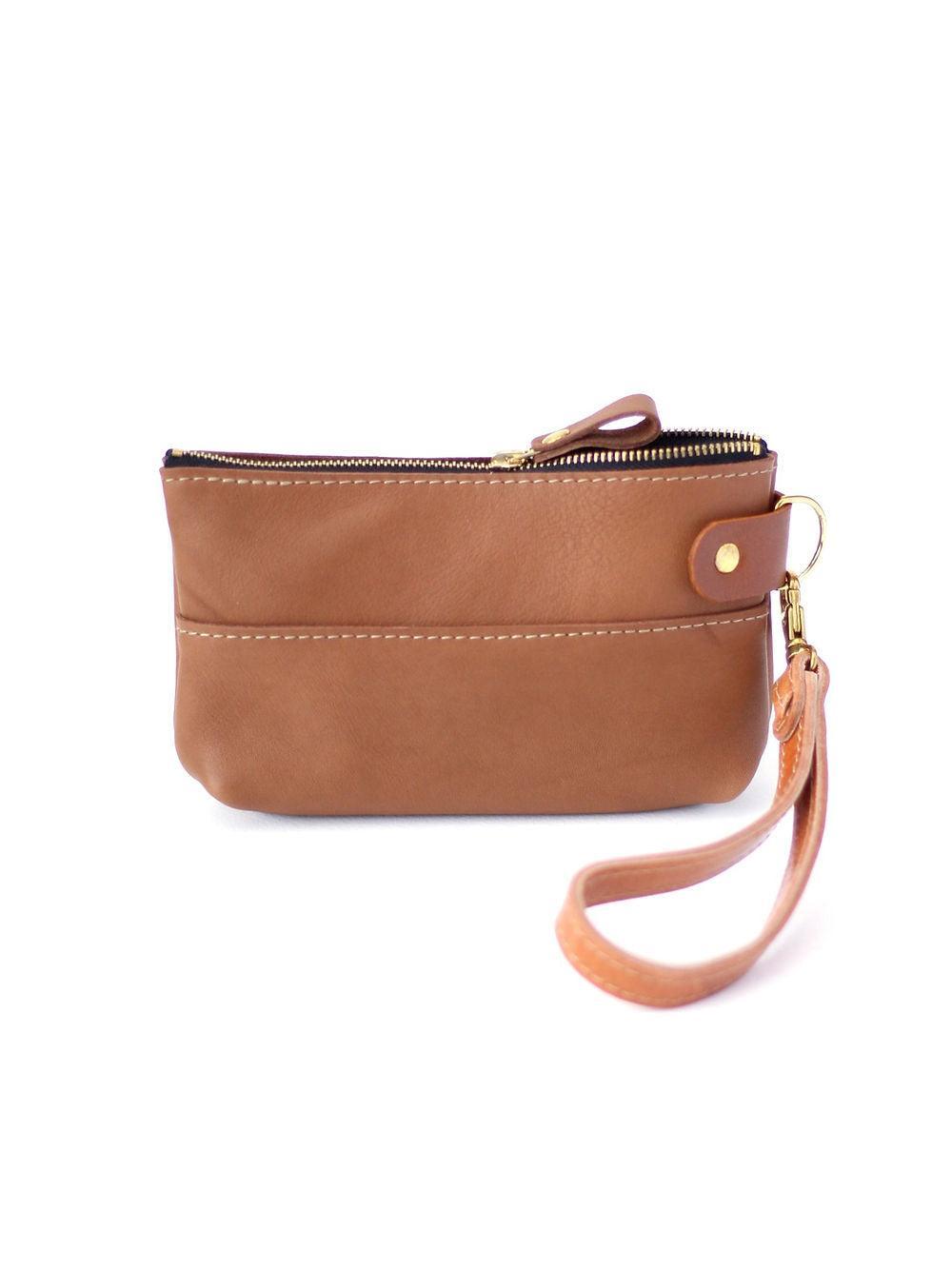 POUCH Wallet - Camel Brown Leather - ROODS PROJECT