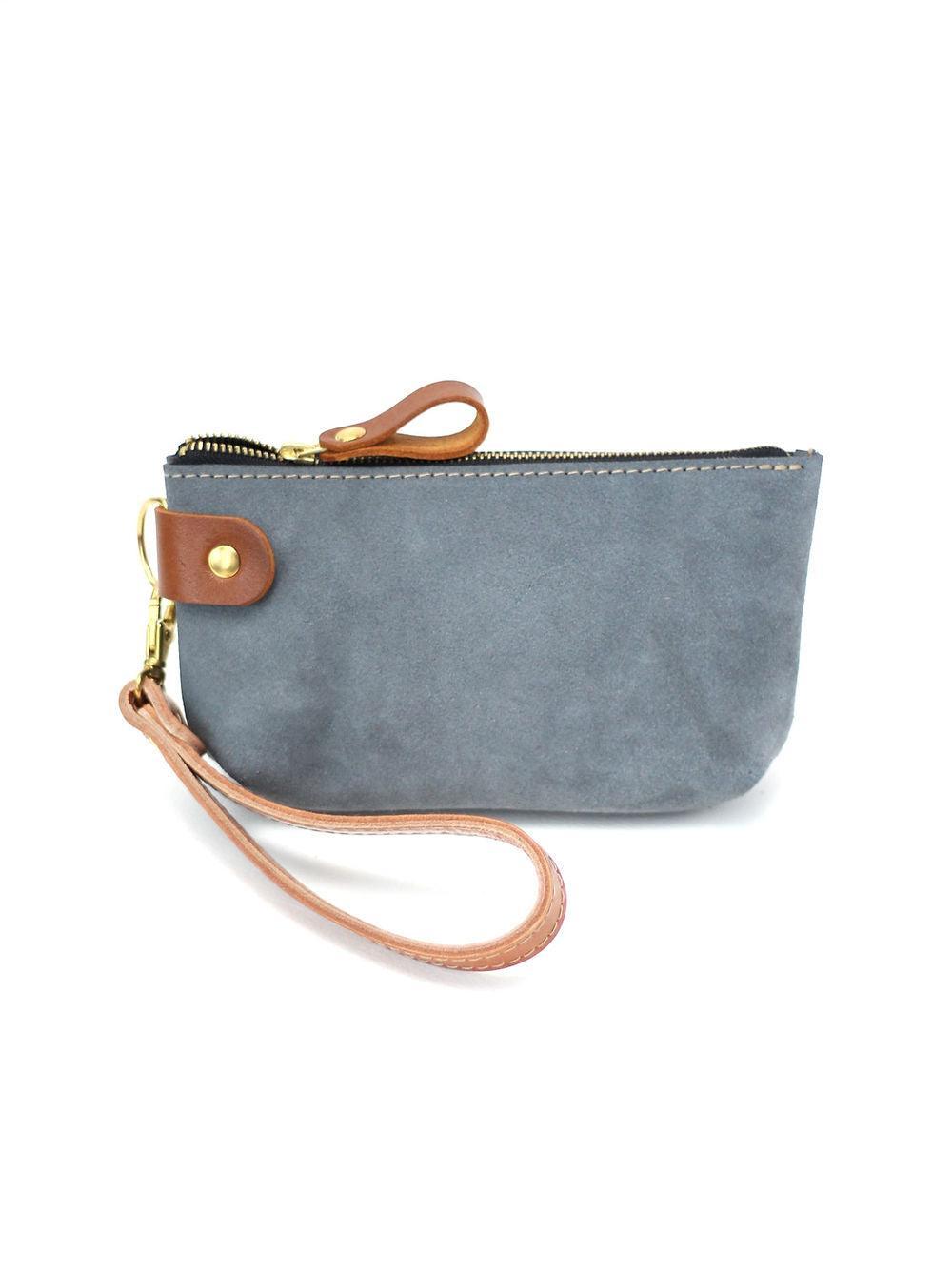 POUCH Wallet - Grey Suede - ROODS PROJECT