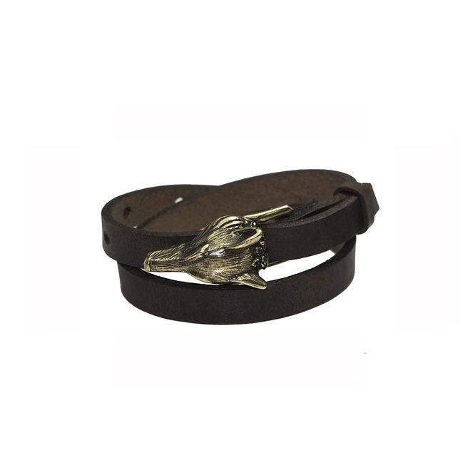 Wolf Leather Bracelet - Bronze Matte - ROODS PROJECT