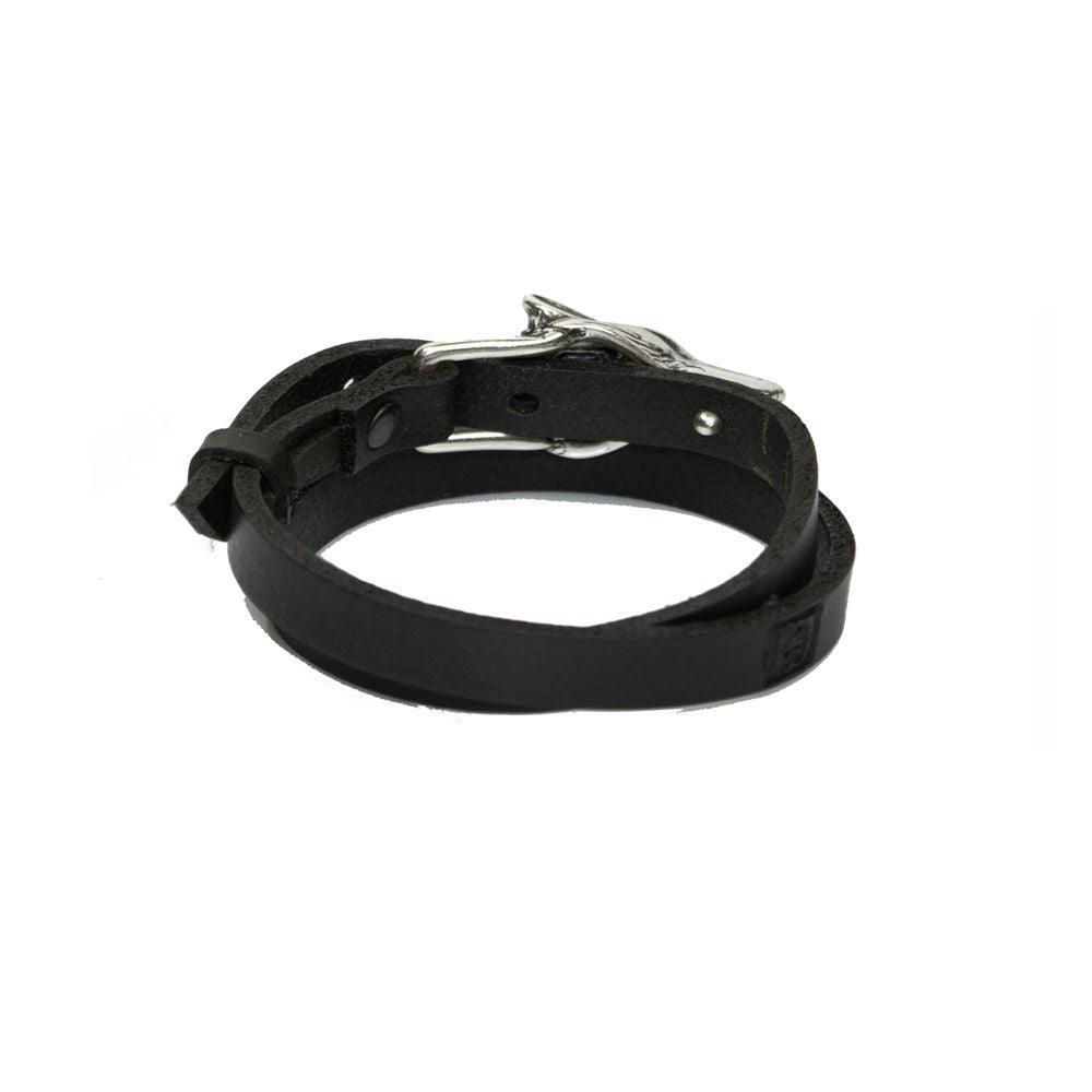 Wolf Leather Bracelet - Silver Matte - ROODS PROJECT